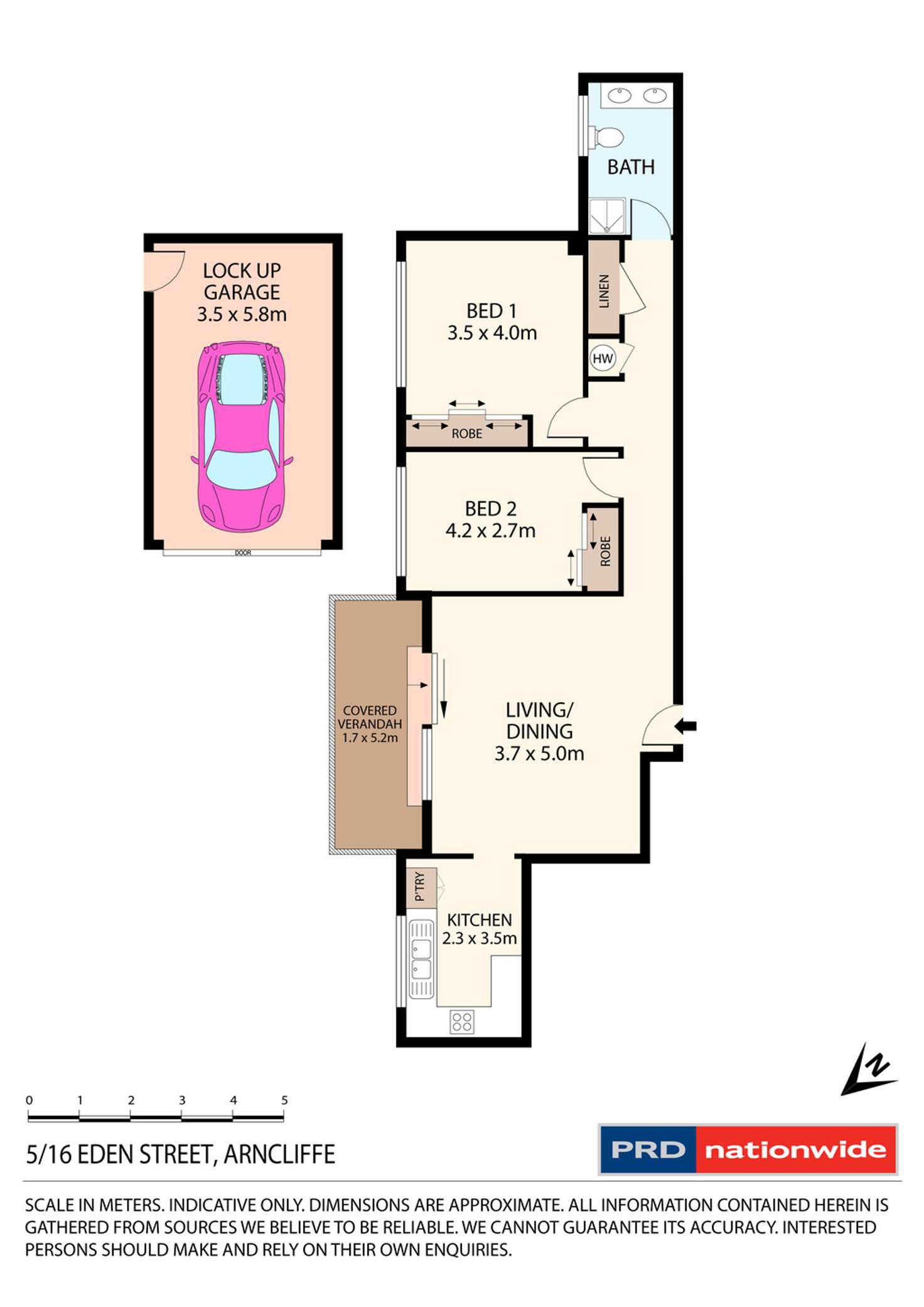 Floorplan of Homely apartment listing, 5/16 Eden Street, Arncliffe NSW 2205