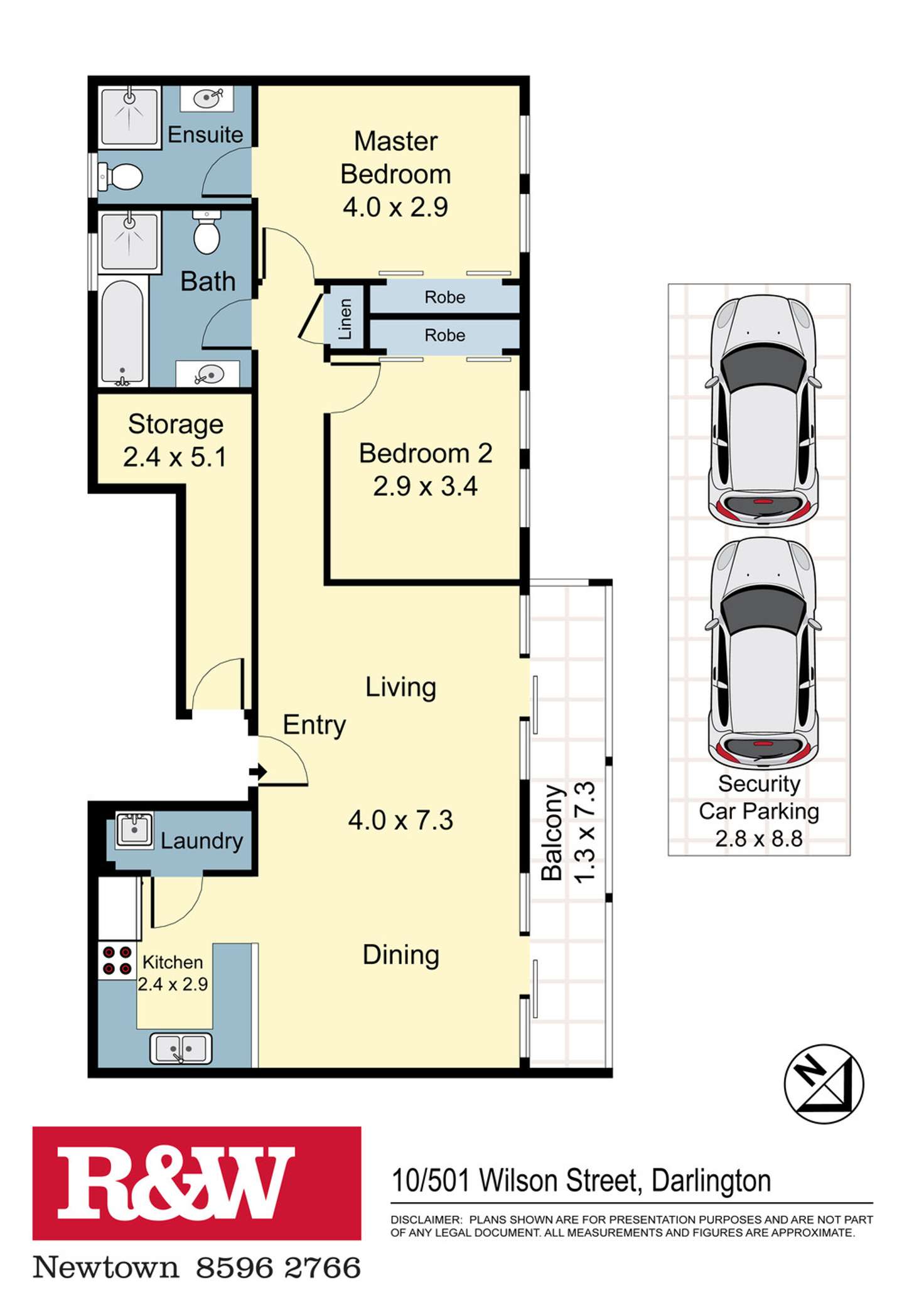 Floorplan of Homely apartment listing, 10/501 Wilson Street, Darlington NSW 2008