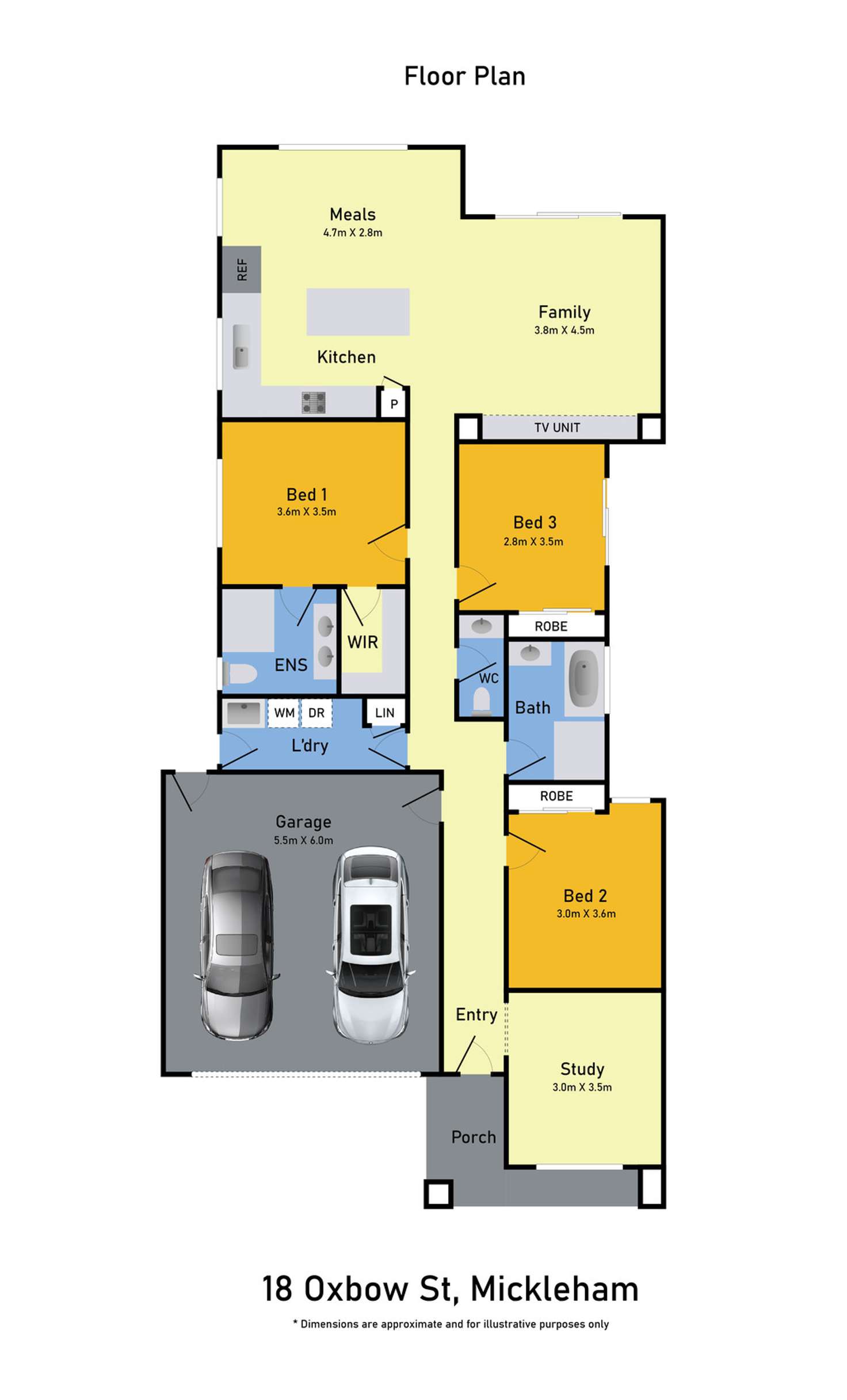 Floorplan of Homely house listing, 18 Oxbow St, Mickleham VIC 3064