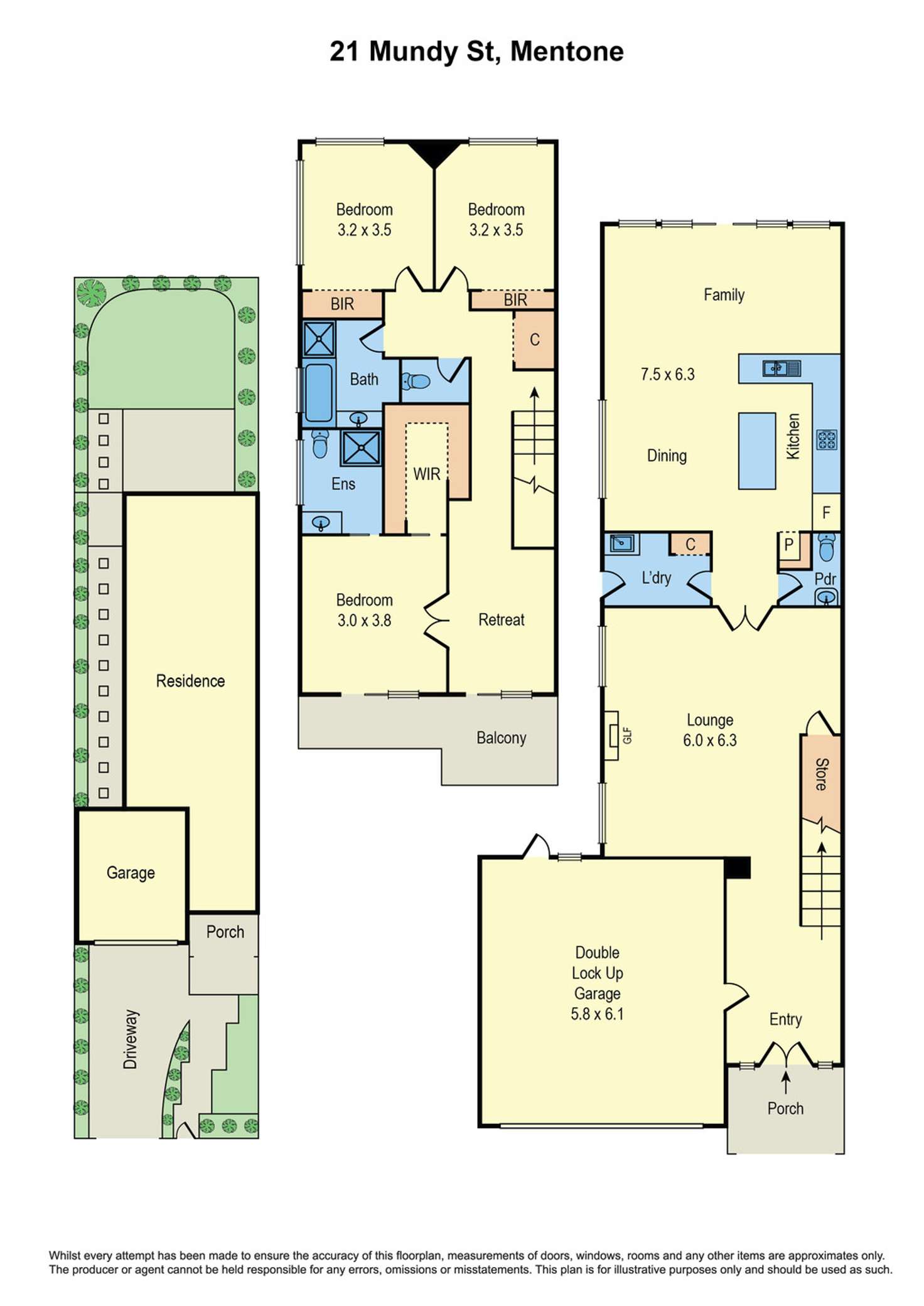 Floorplan of Homely townhouse listing, 21 Mundy Street, Mentone VIC 3194