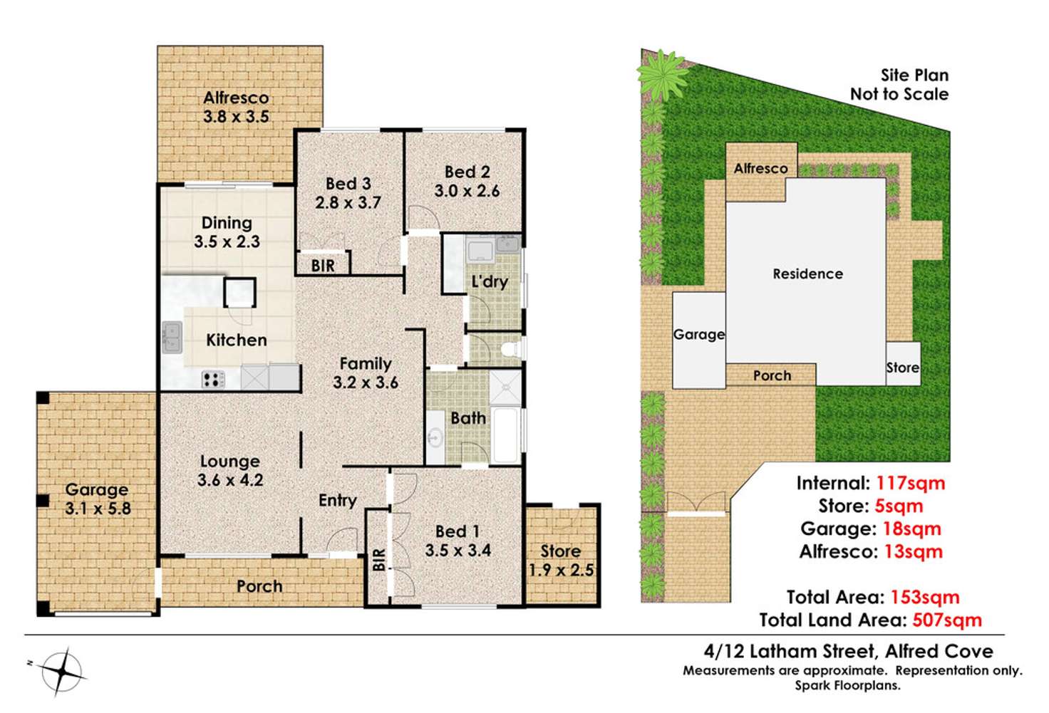 Floorplan of Homely house listing, 4/12 Latham Street, Alfred Cove WA 6154