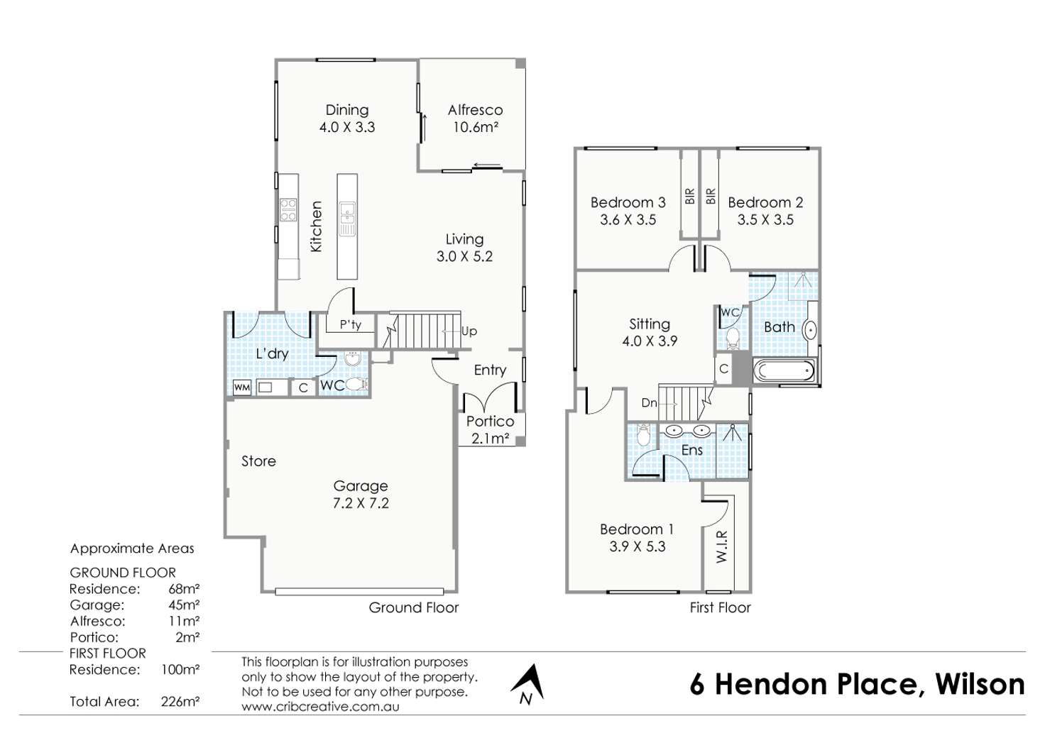 Floorplan of Homely house listing, 6 Hendon Place, Wilson WA 6107