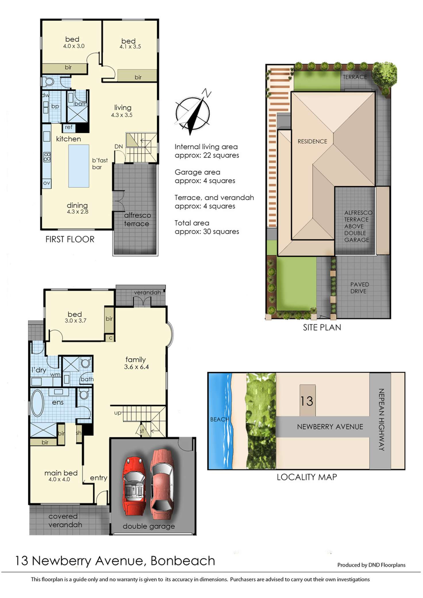 Floorplan of Homely house listing, 13 Newberry Avenue, Bonbeach VIC 3196