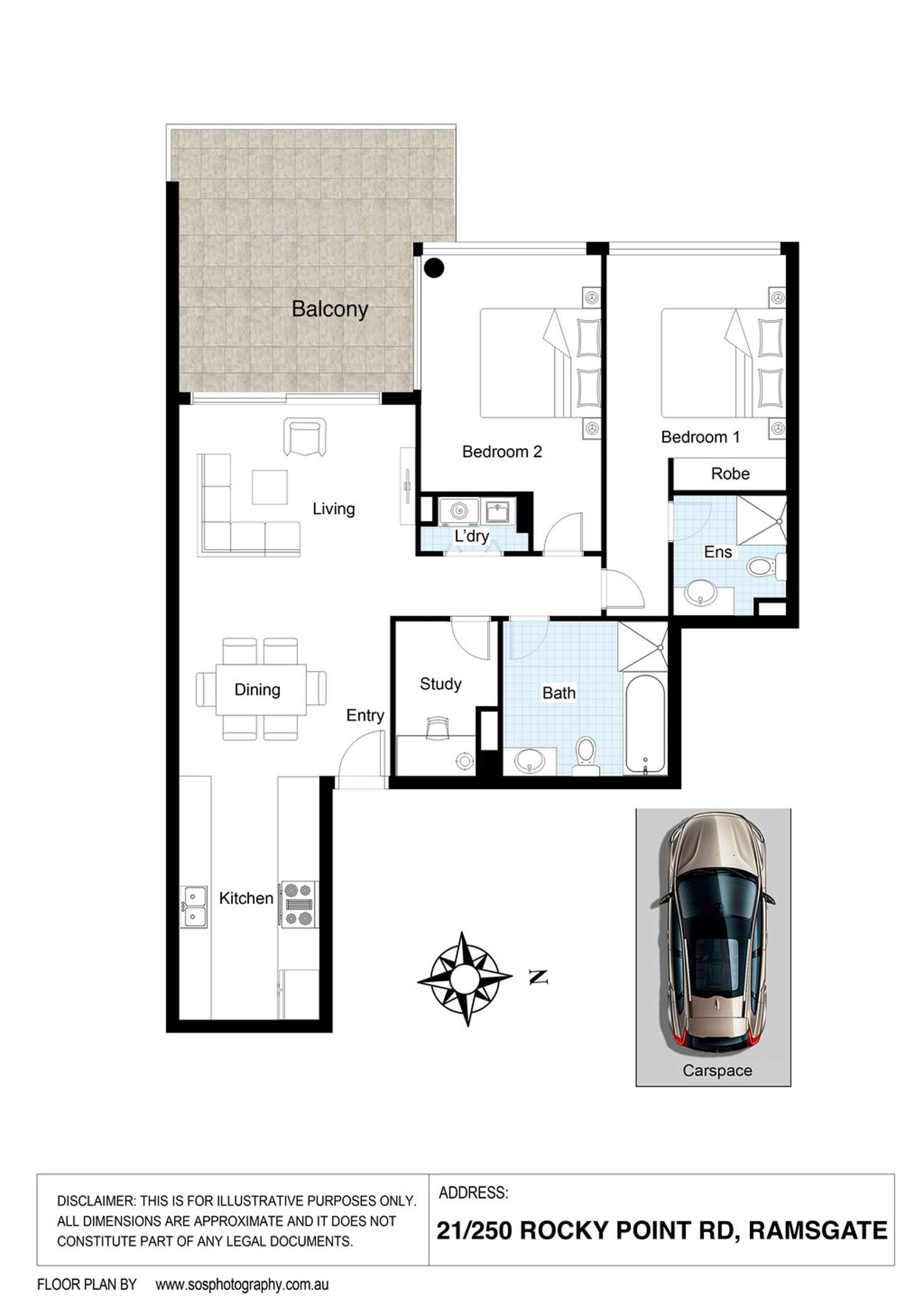 Floorplan of Homely apartment listing, 21/250-258 Rocky Point Road, Ramsgate NSW 2217