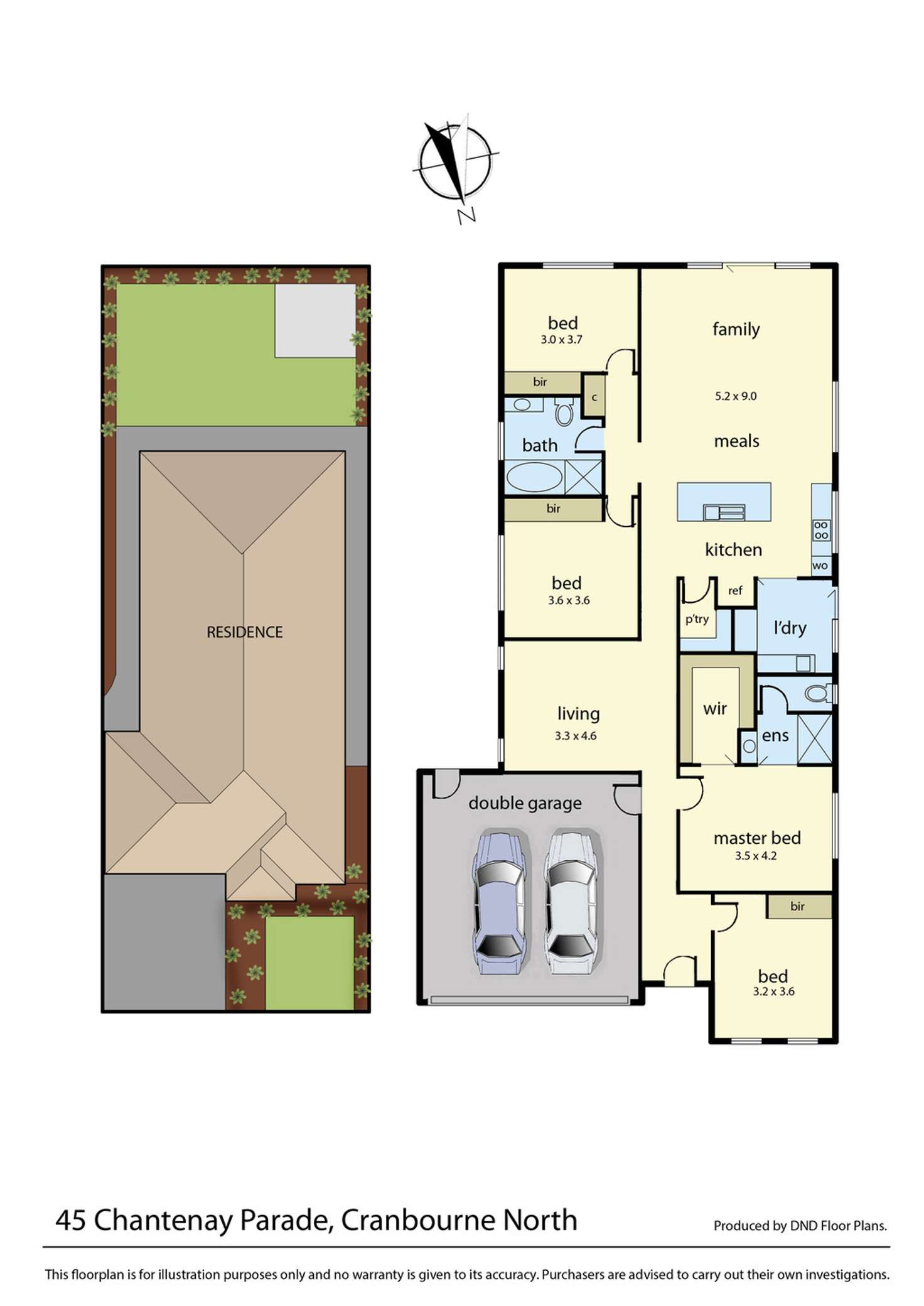Floorplan of Homely house listing, 45 Chantenay Parade, Cranbourne North VIC 3977