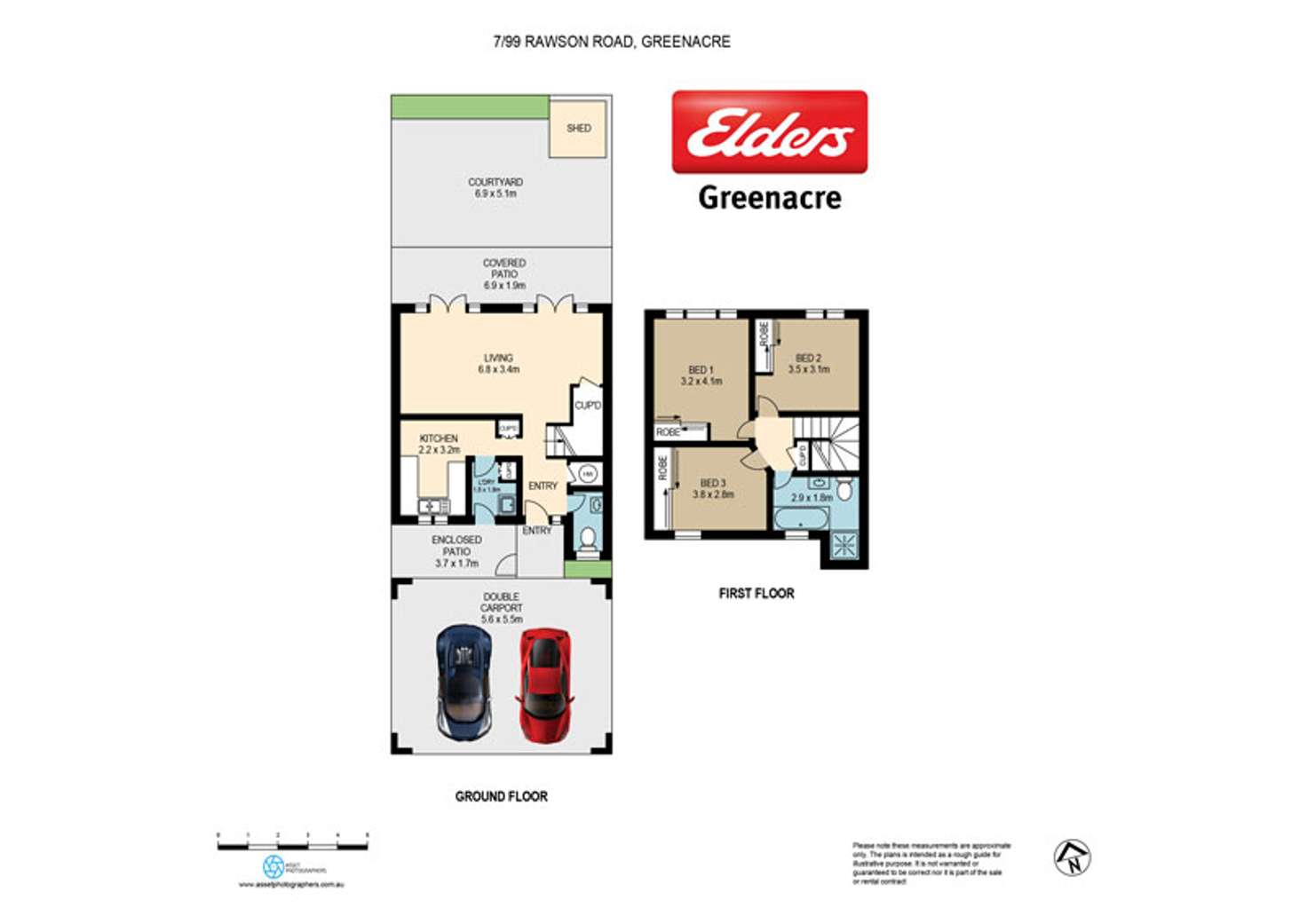Floorplan of Homely townhouse listing, 7/99 Rawson Road, Greenacre NSW 2190