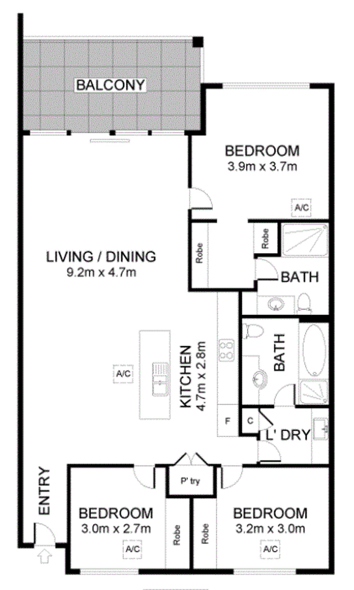 Floorplan of Homely apartment listing, 13/1 Burt Avenue, Findon SA 5023