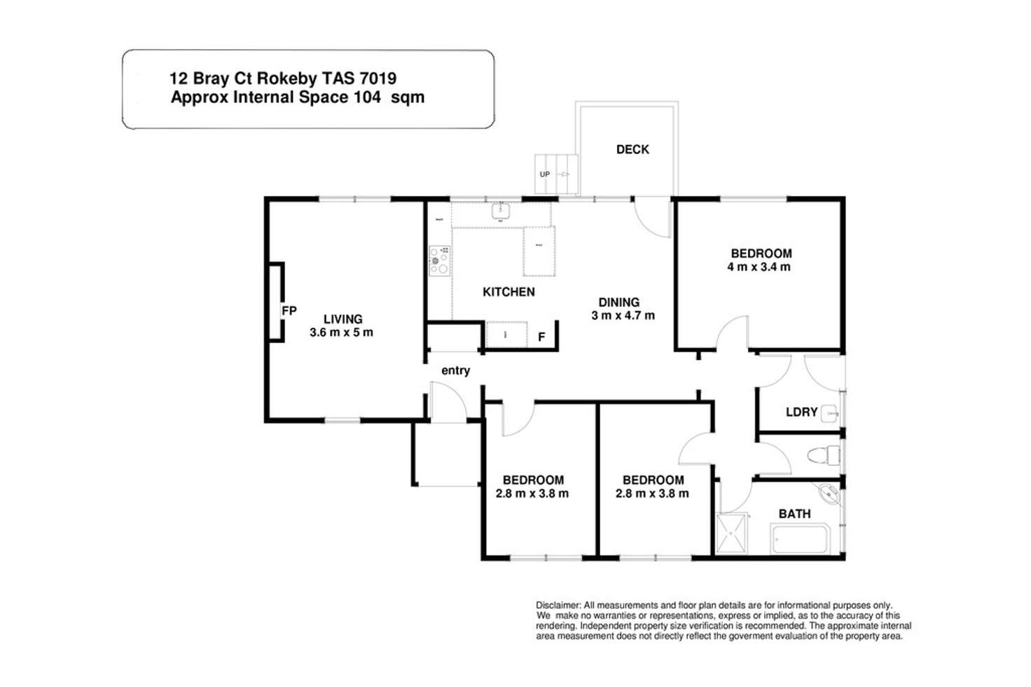 Floorplan of Homely house listing, 12 Bray Court, Rokeby TAS 7019