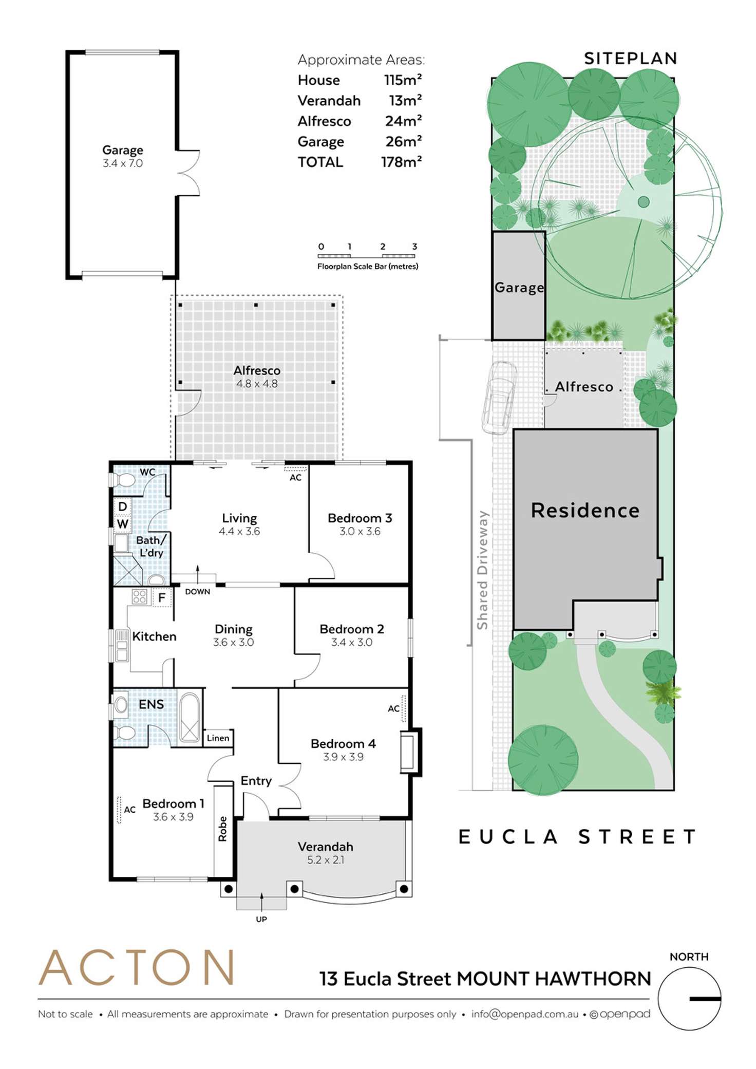 Floorplan of Homely house listing, 13 Eucla Street, Mount Hawthorn WA 6016