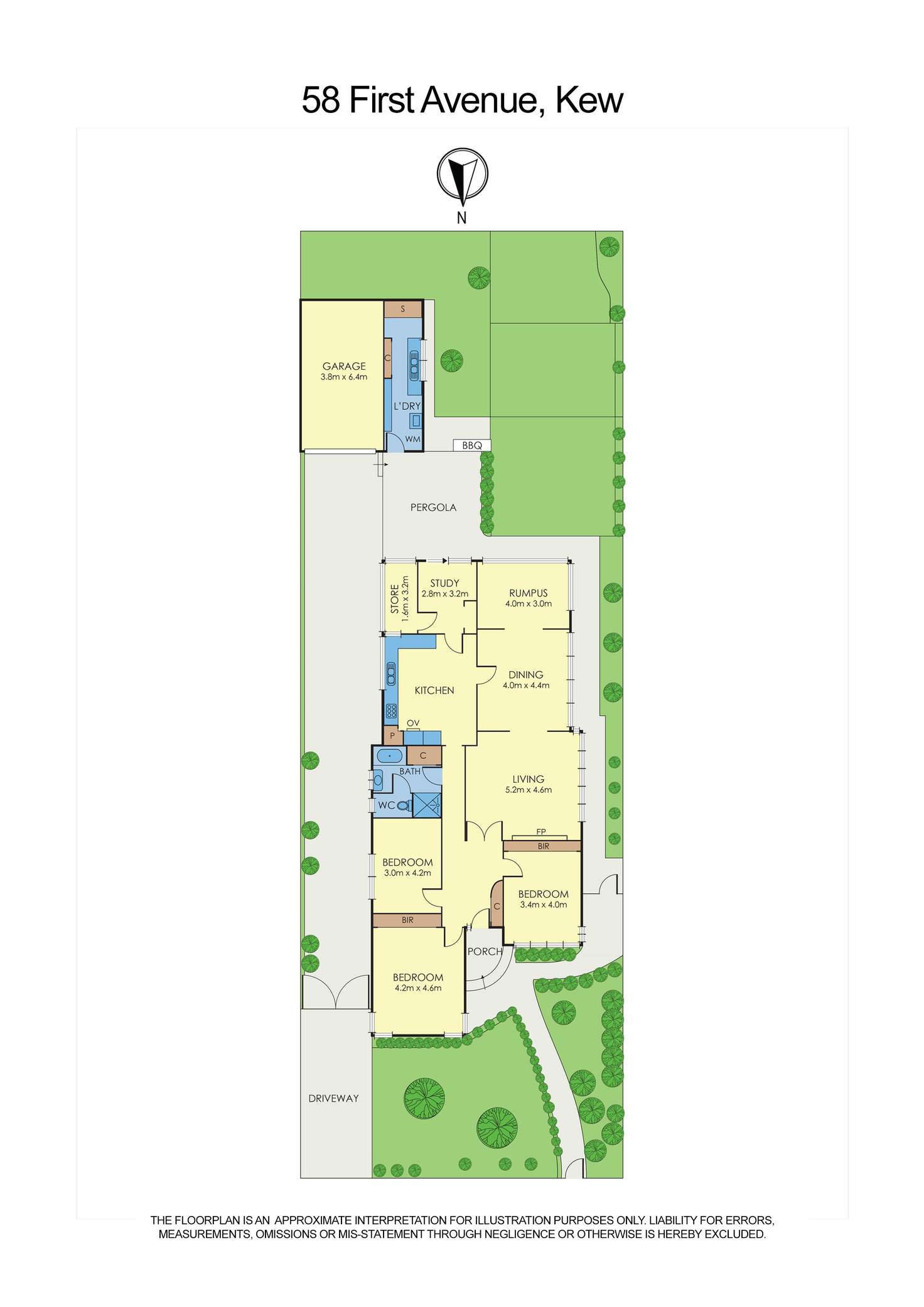 Floorplan of Homely house listing, 58 First Avenue, Kew VIC 3101