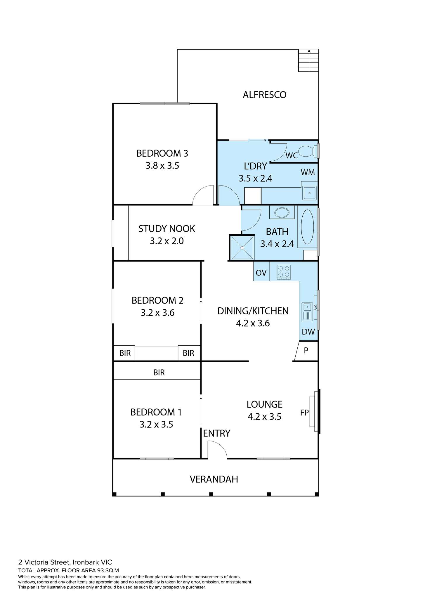 Floorplan of Homely house listing, 2 Victoria Street, Ironbark VIC 3550