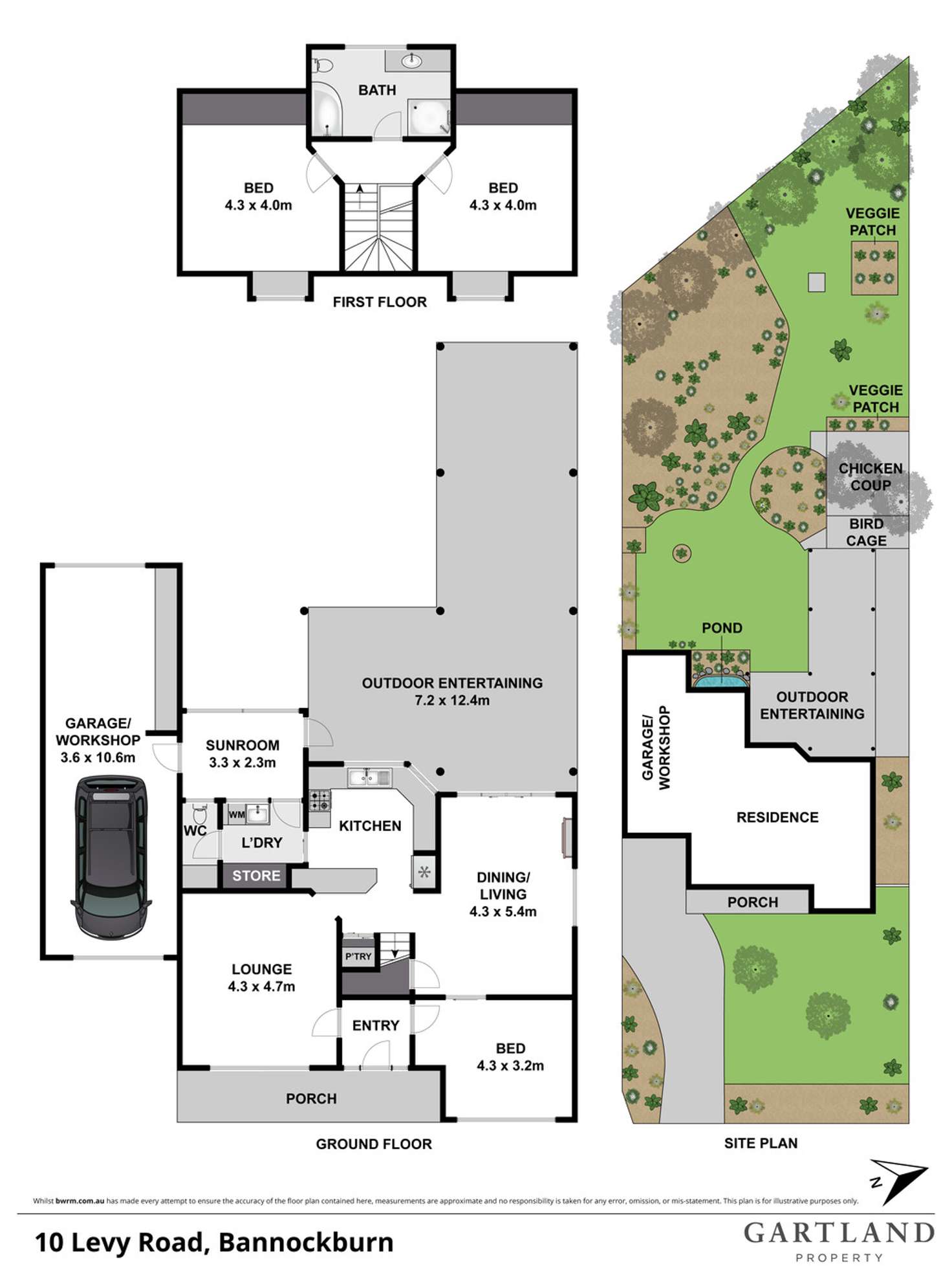 Floorplan of Homely house listing, 10 Levy Road, Bannockburn VIC 3331