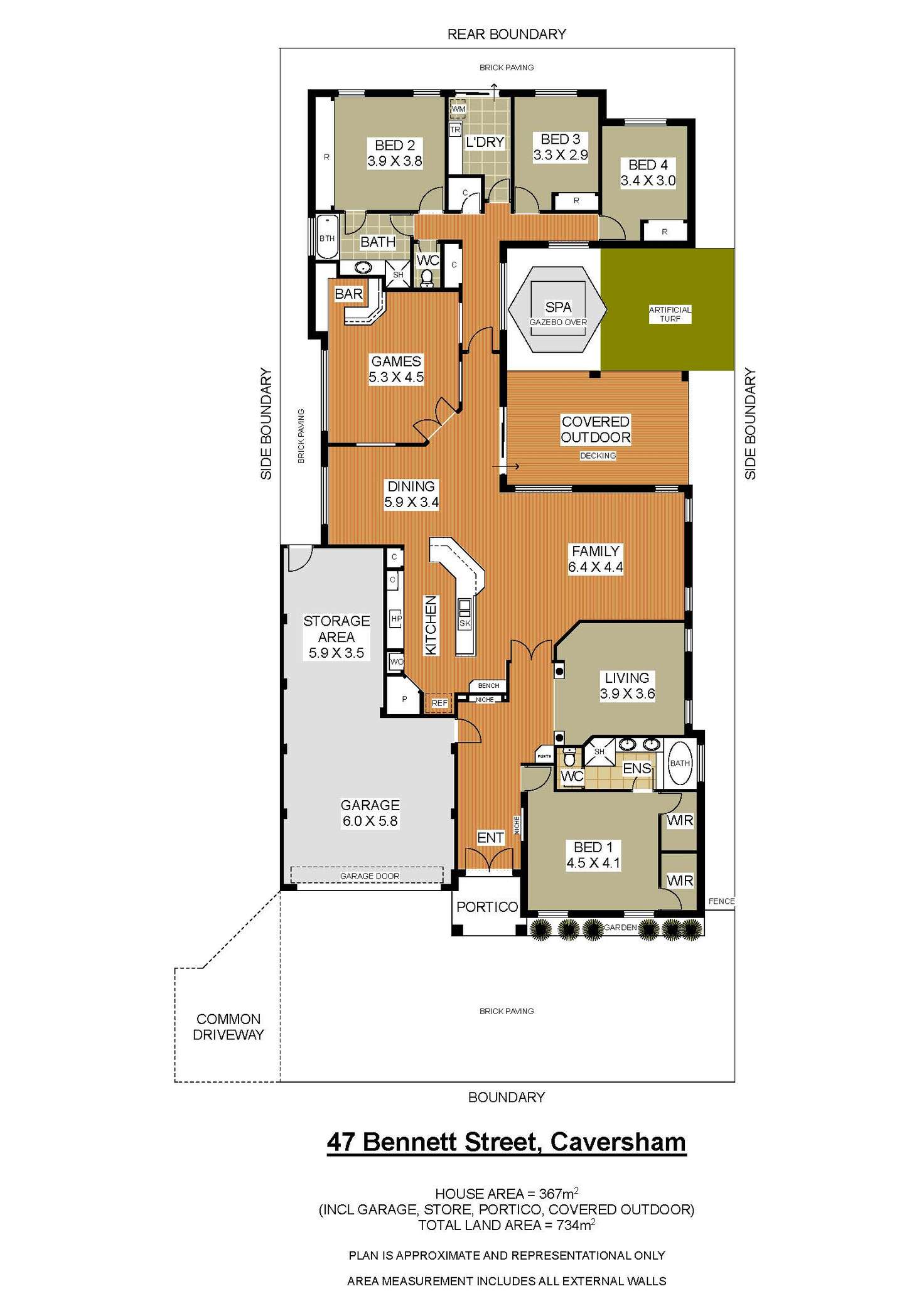 Floorplan of Homely house listing, 47 Bennett Street, Caversham WA 6055