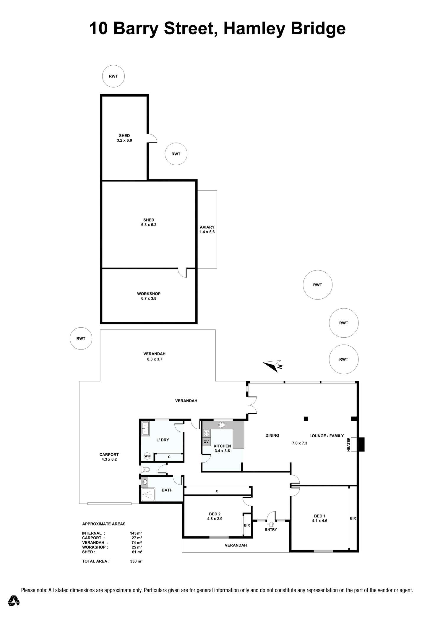 Floorplan of Homely house listing, 10 Barry Street, Hamley Bridge SA 5401