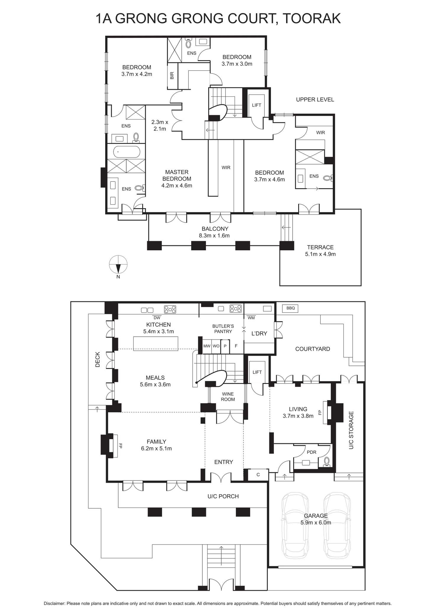 Floorplan of Homely house listing, 1A Grong Grong Court, Toorak VIC 3142