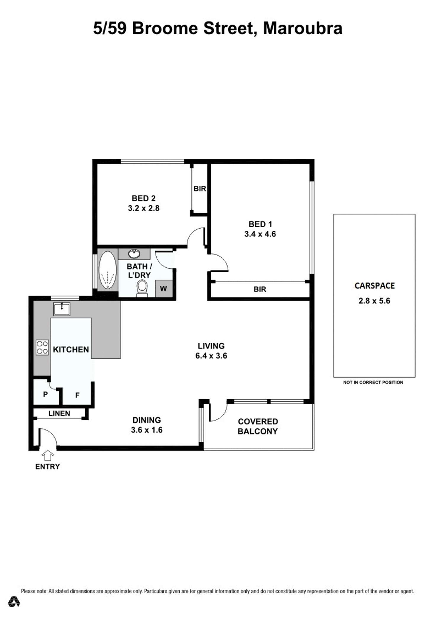 Floorplan of Homely unit listing, 5/59 Broome Street, Maroubra NSW 2035