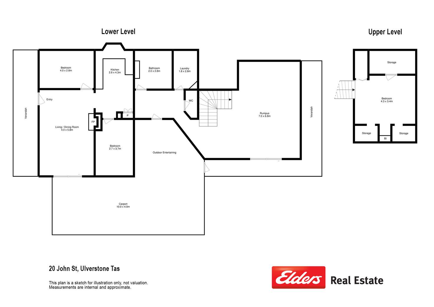 Floorplan of Homely house listing, 20 John Street, Ulverstone TAS 7315