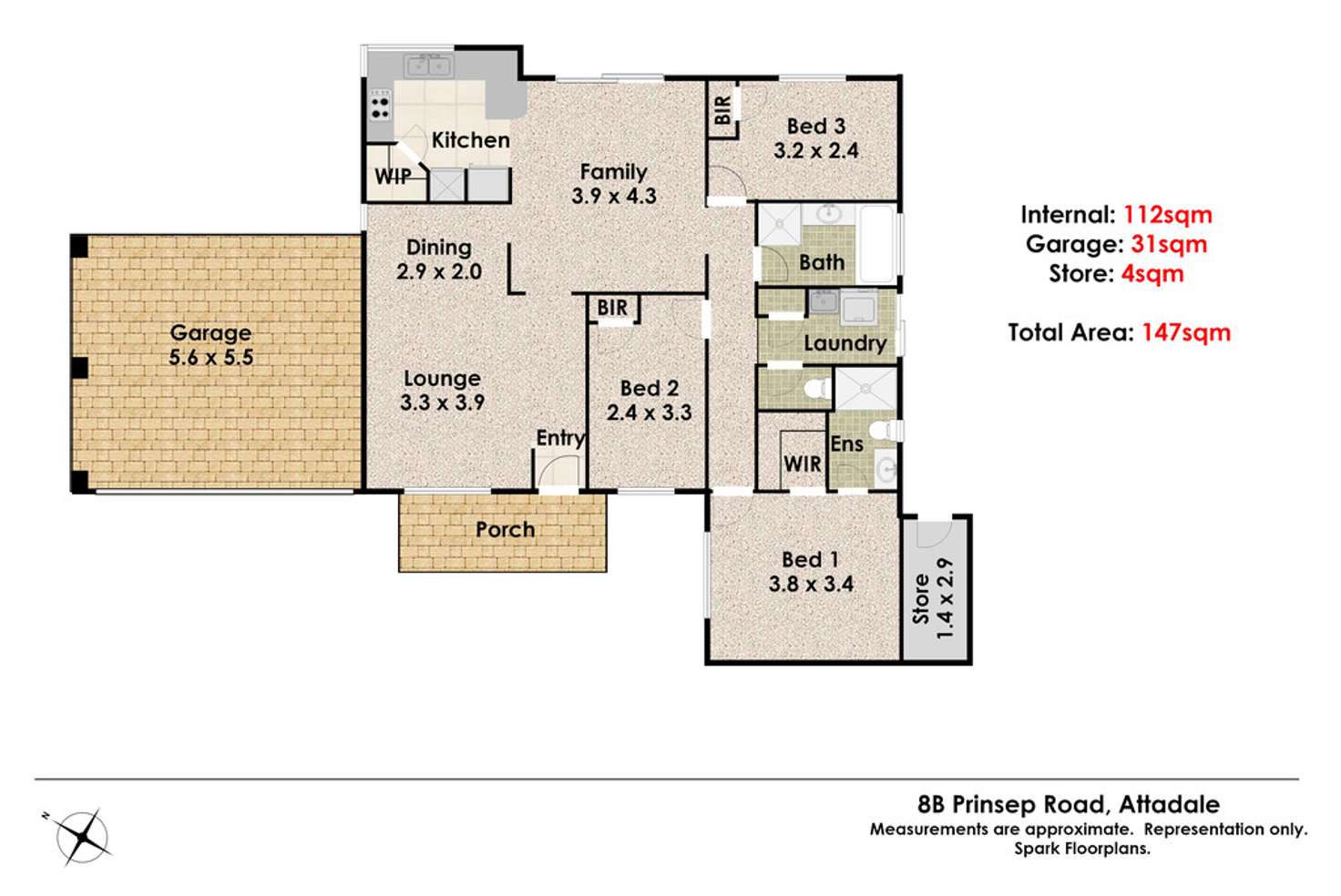 Floorplan of Homely house listing, 8B Prinsep Road, Attadale WA 6156