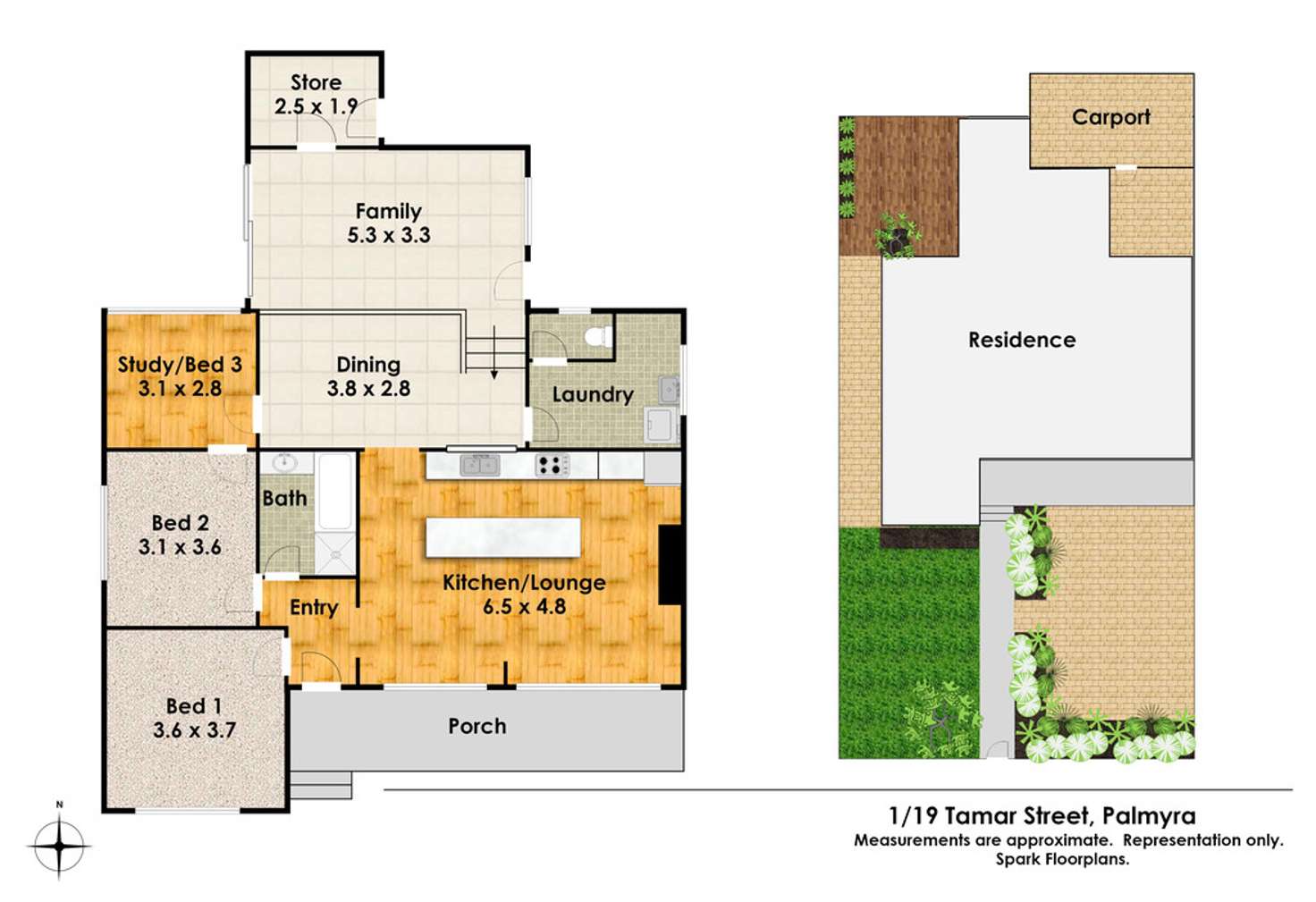 Floorplan of Homely house listing, 1/19 Tamar Street, Palmyra WA 6157