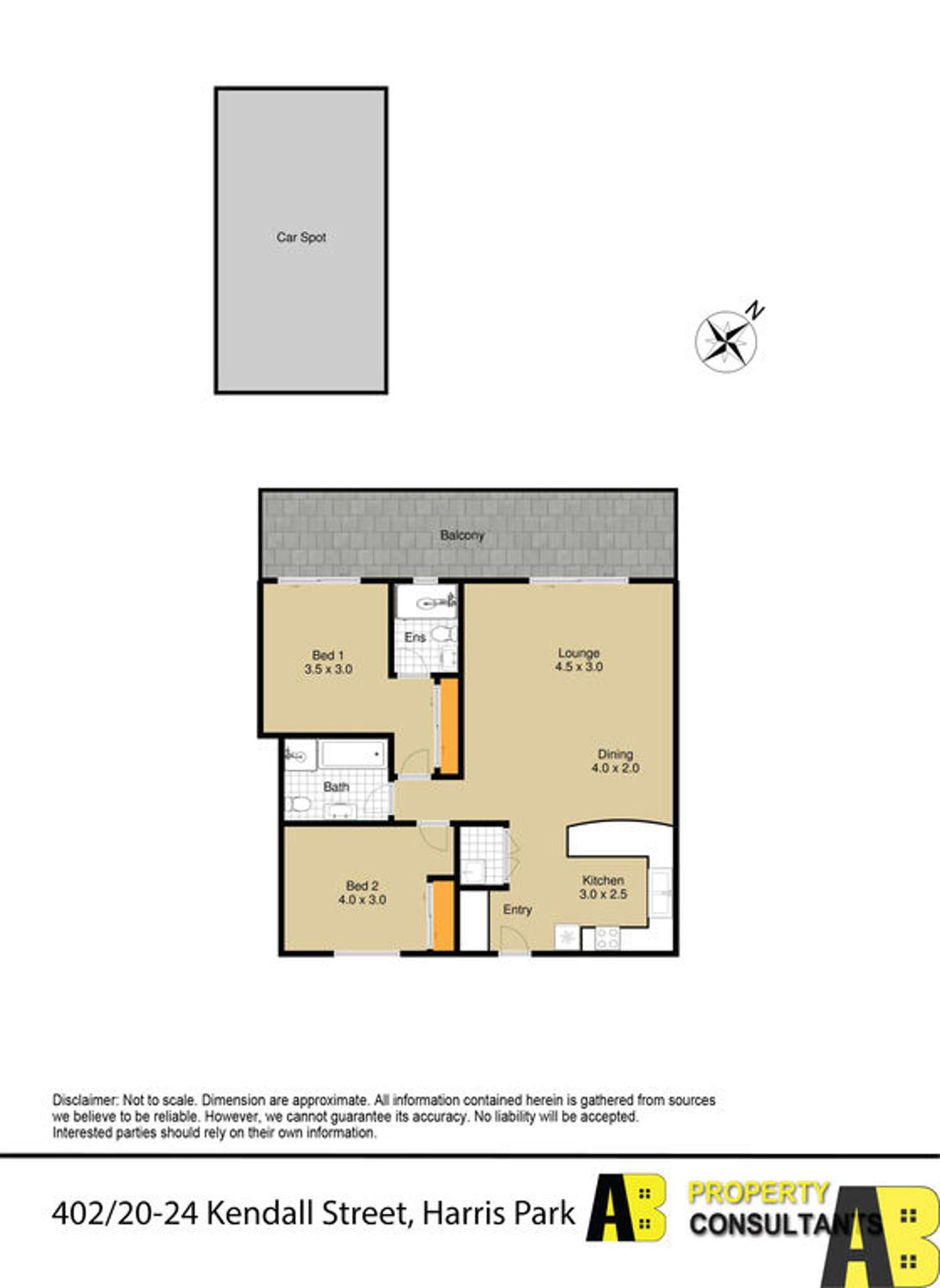 Floorplan of Homely unit listing, 402/20-24 Kendall Street, Harris Park NSW 2150