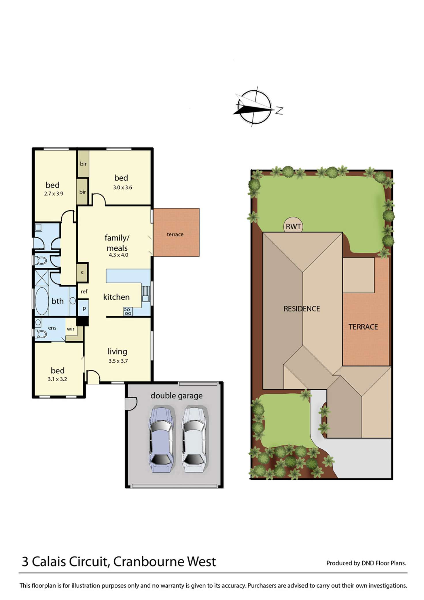 Floorplan of Homely house listing, 3 Calais Circuit, Cranbourne West VIC 3977