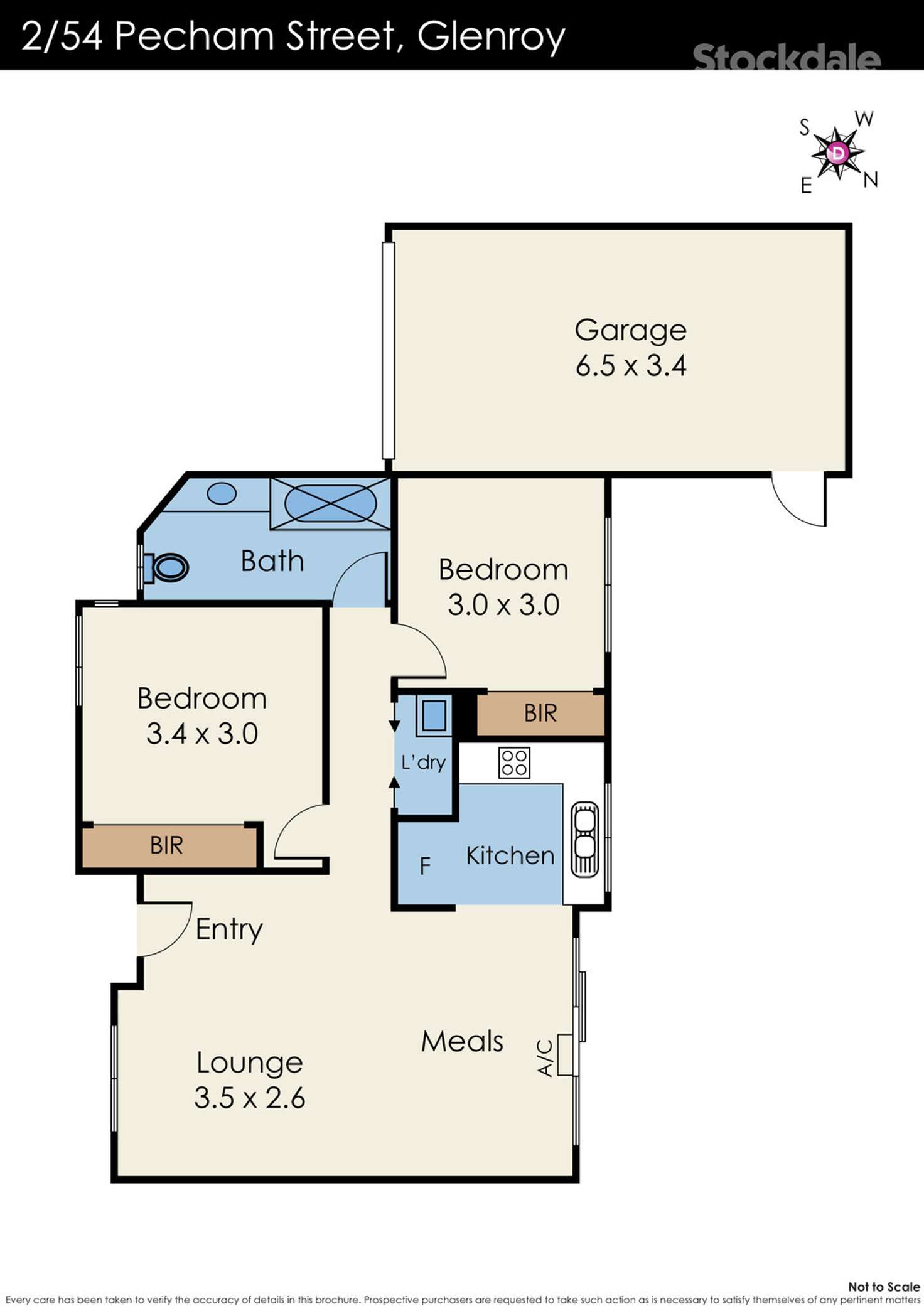 Floorplan of Homely unit listing, 2/54 Pecham Street, Glenroy VIC 3046