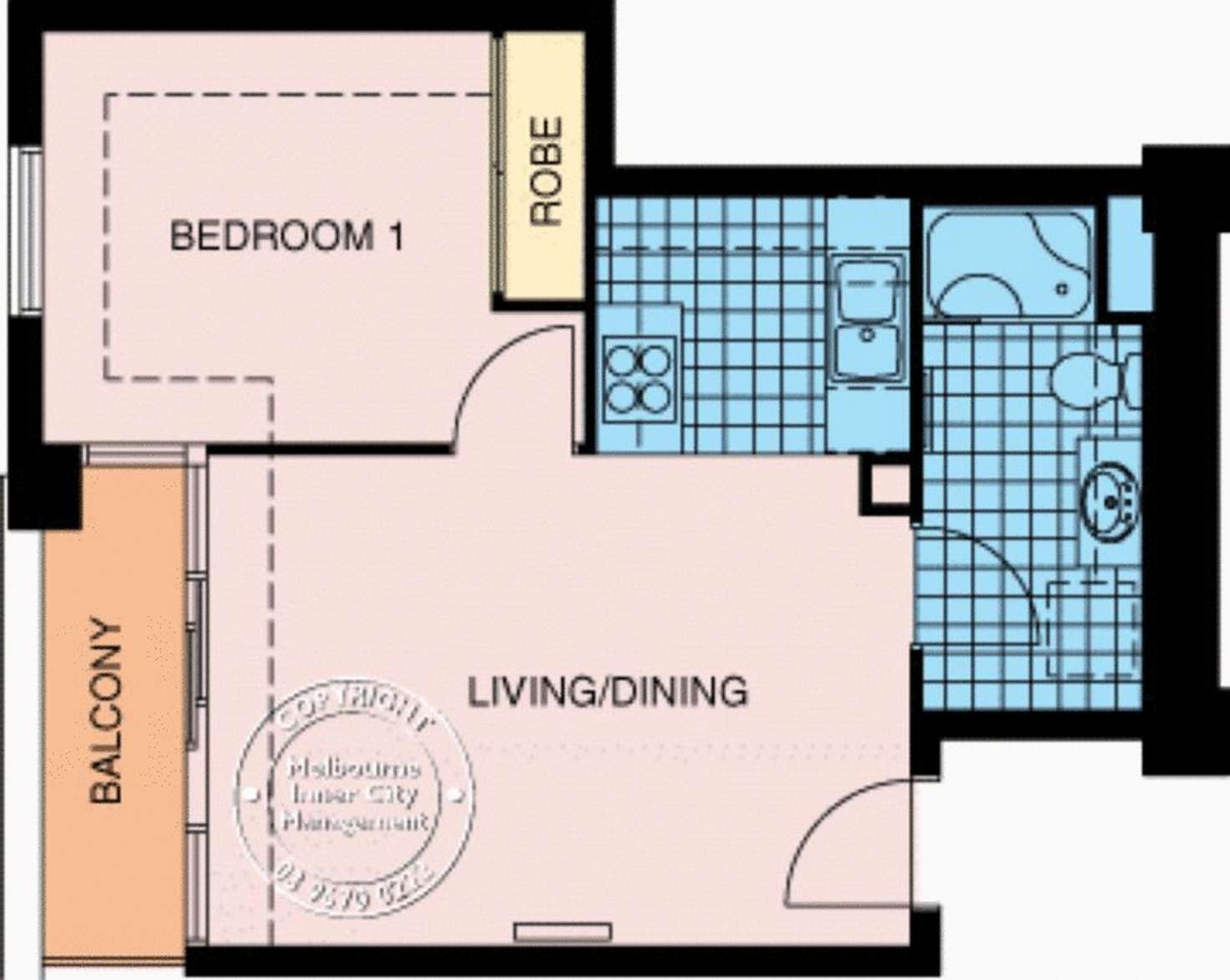 Floorplan of Homely apartment listing, REF 042853/88 Southbank Boulevard, Southbank VIC 3006