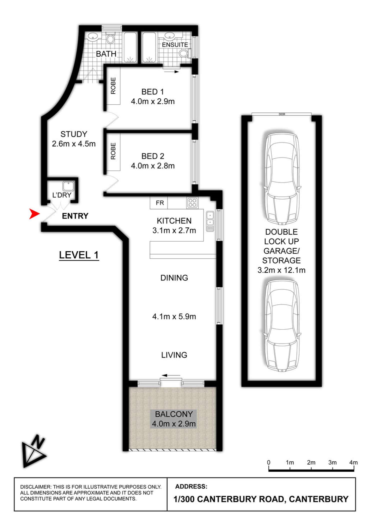 Floorplan of Homely apartment listing, 1/300 Canterbury Road, Canterbury NSW 2193