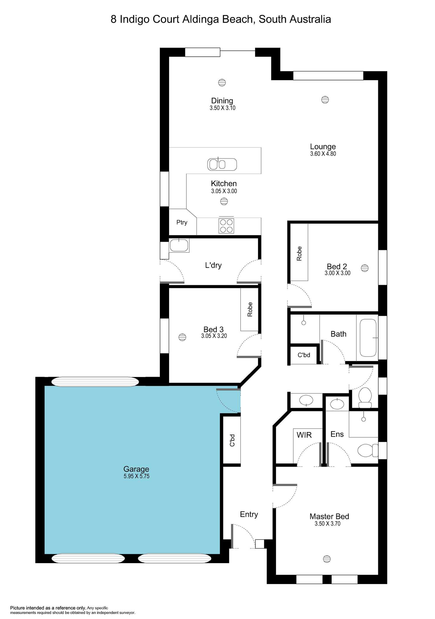 Floorplan of Homely house listing, 8 Indigo Court, Aldinga Beach SA 5173