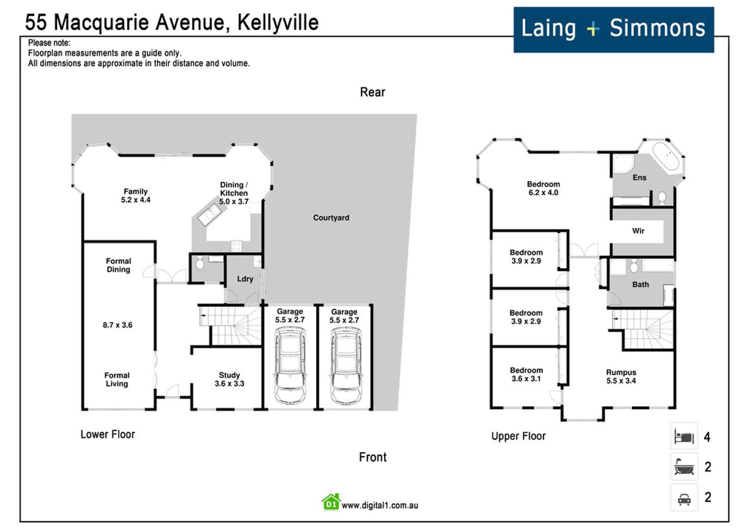 Floorplan of Homely house listing, 55 Macquarie Avenue, Kellyville NSW 2155