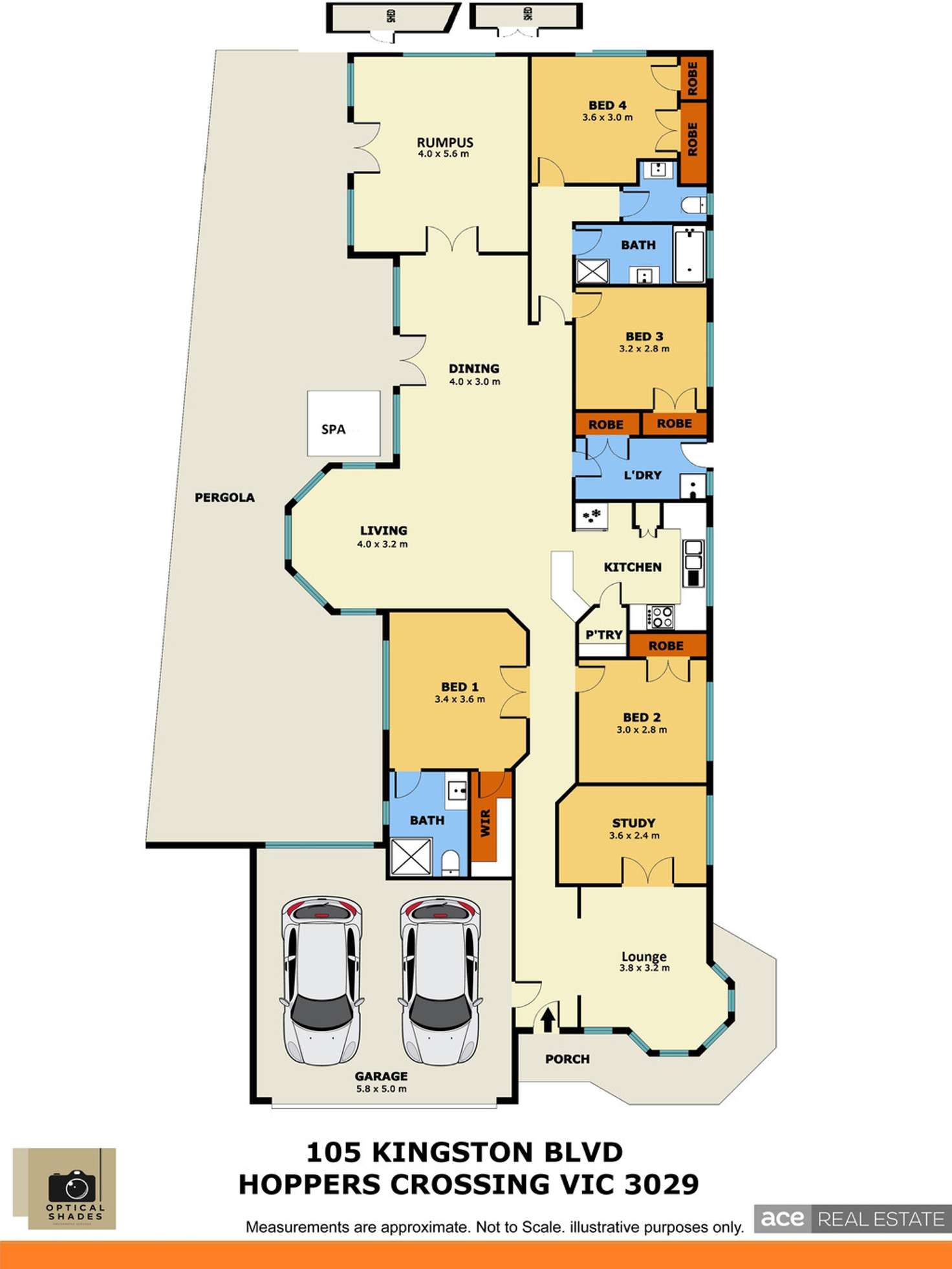 Floorplan of Homely house listing, 105 Kingston Boulevard, Hoppers Crossing VIC 3029