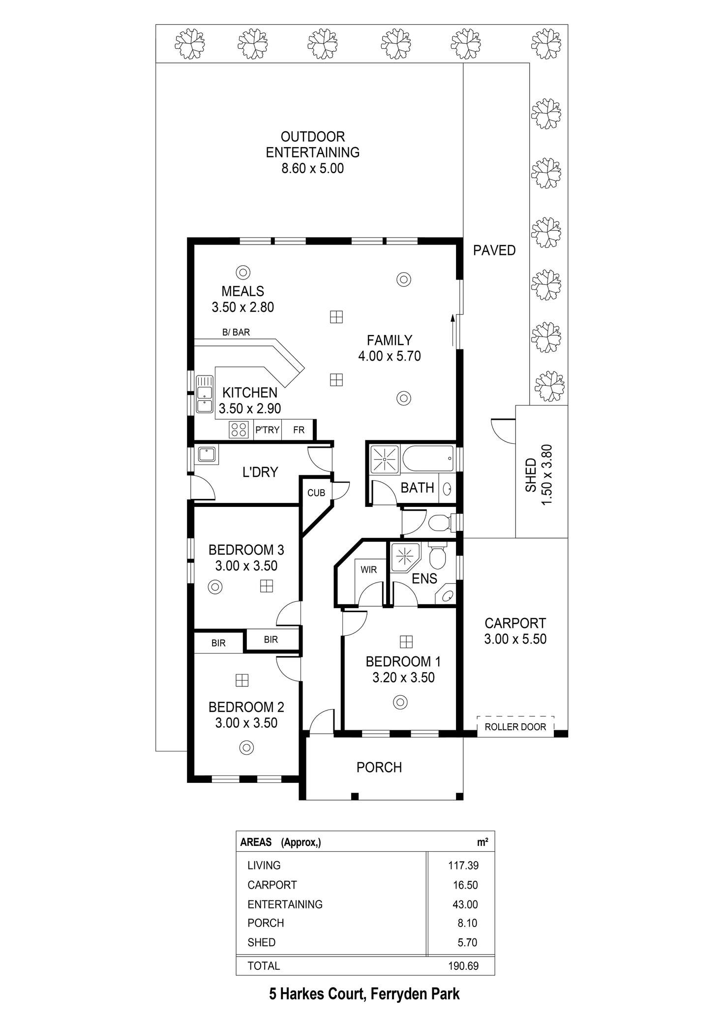 Floorplan of Homely house listing, 5 Harkes Court, Ferryden Park SA 5010