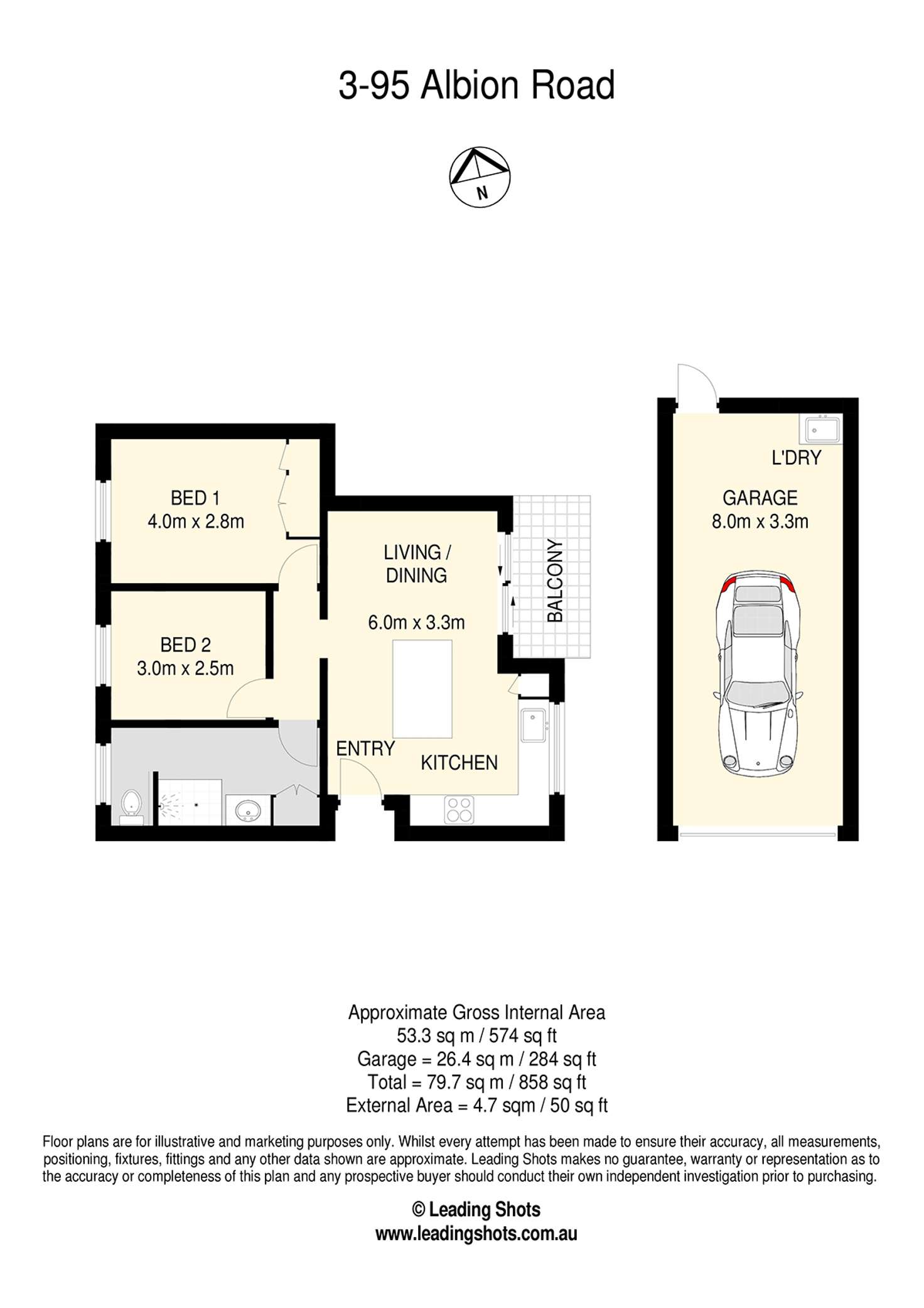 Floorplan of Homely unit listing, 3/95 Albion (Service) Road, Albion QLD 4010