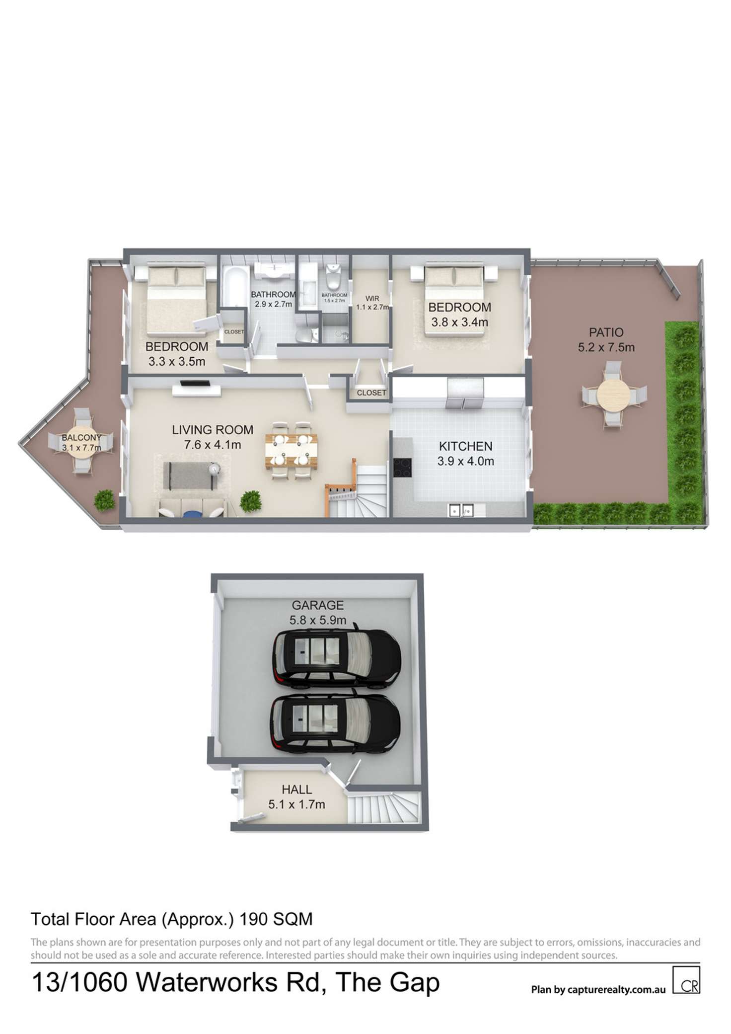 Floorplan of Homely townhouse listing, 13/1060 Waterworks Road, The Gap QLD 4061