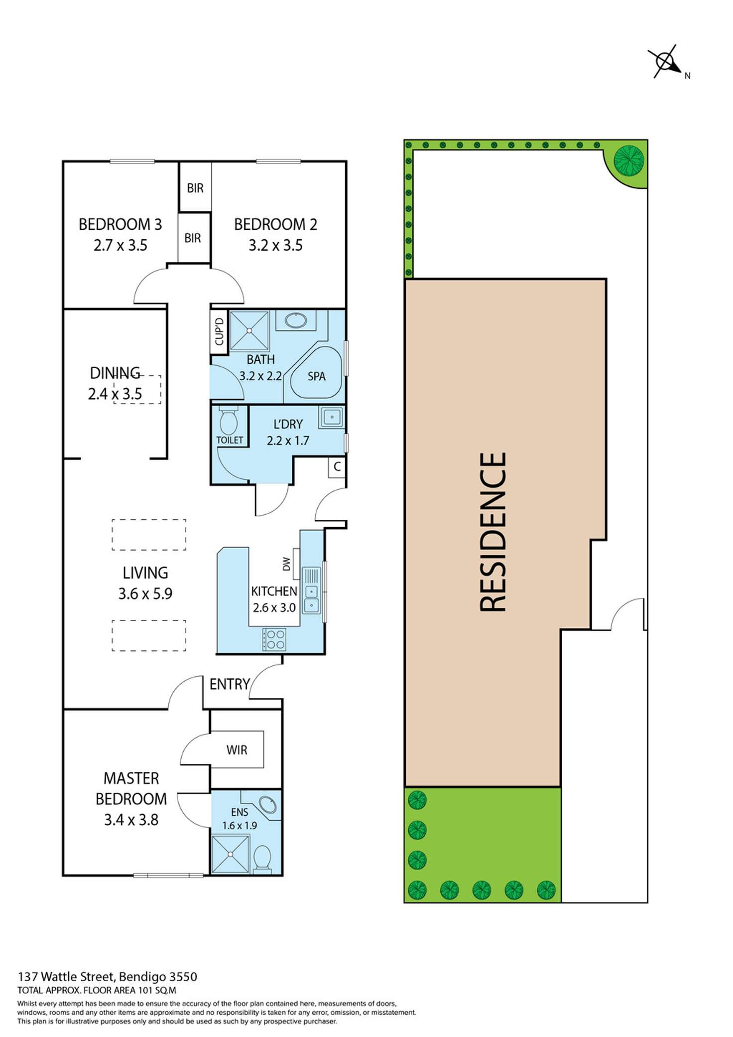 Floorplan of Homely house listing, 137 Wattle Street, Bendigo VIC 3550
