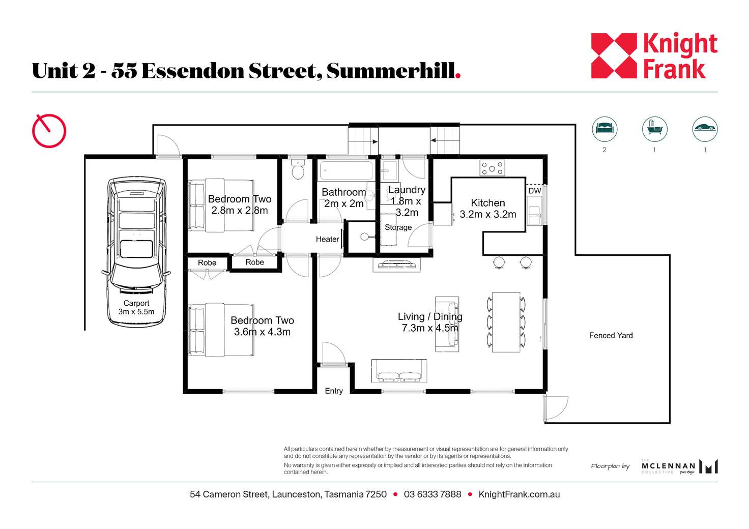 Floorplan of Homely house listing, 2/55-57 Essendon Street, Summerhill TAS 7250