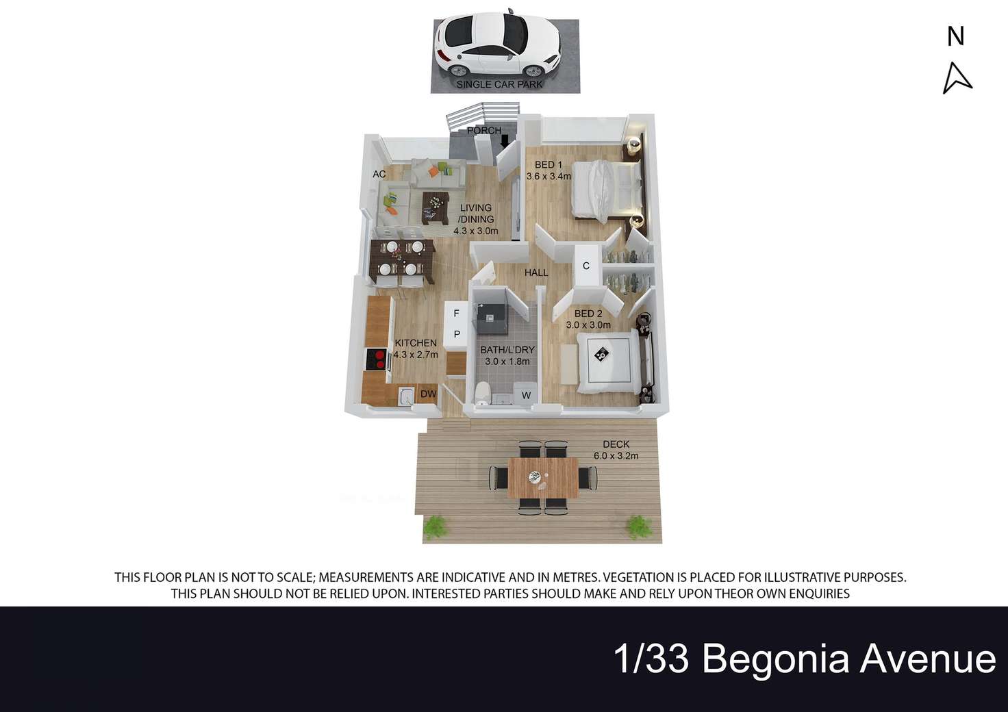 Floorplan of Homely house listing, 1/33 Begonia Ave, Bayswater VIC 3153
