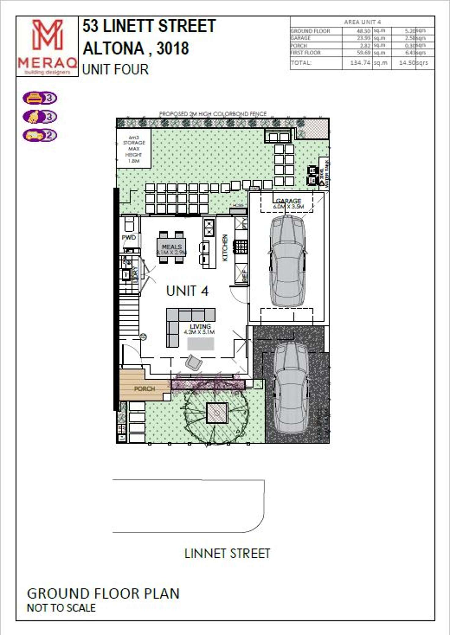 Floorplan of Homely townhouse listing, 53 Linnet Street, Altona VIC 3018