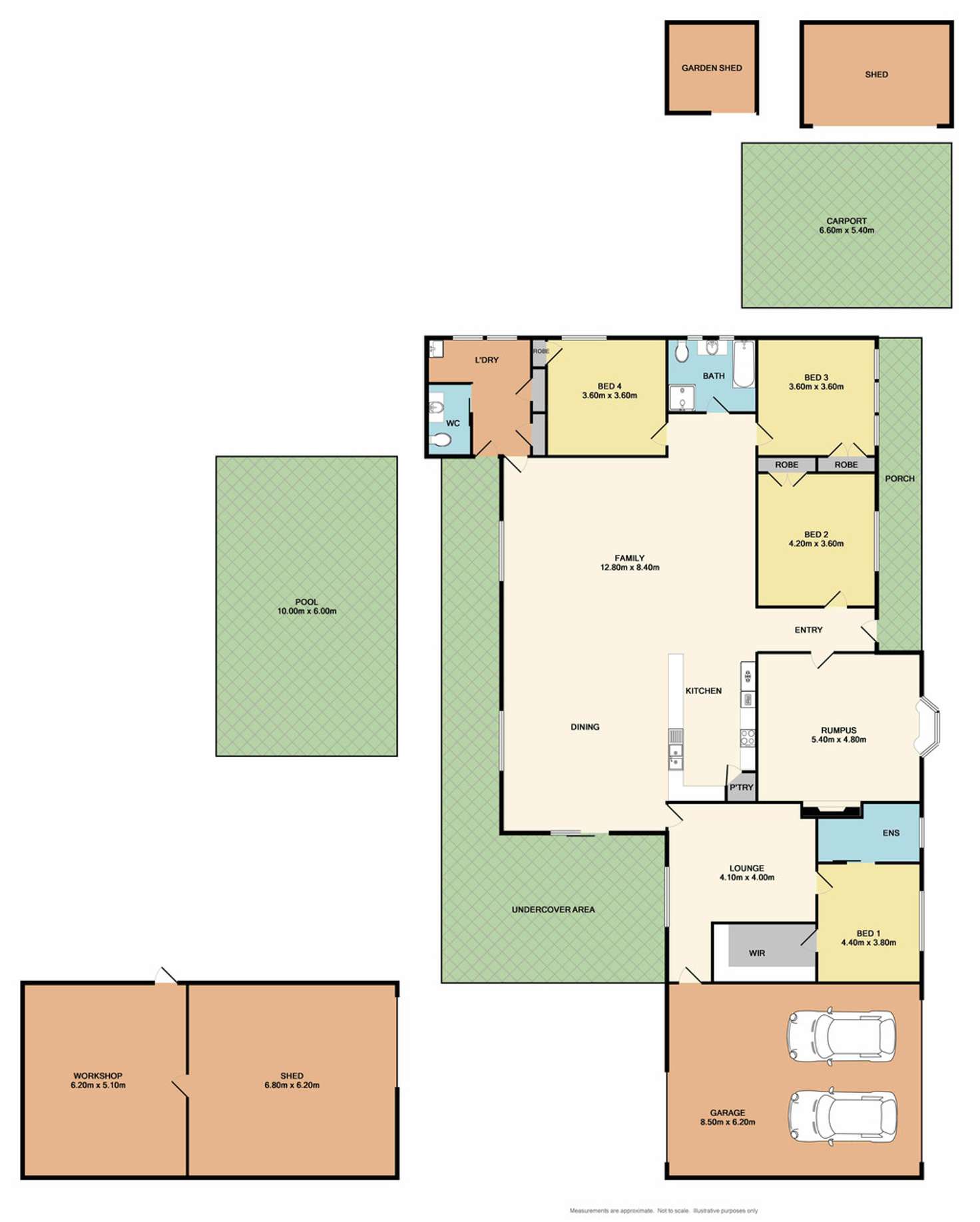 Floorplan of Homely acreageSemiRural listing, 2546 Midland Highway,, Swanpool VIC 3673