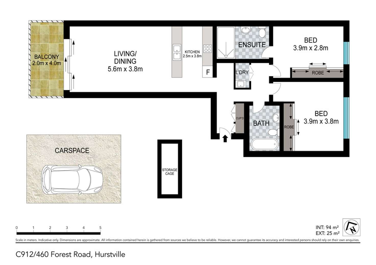 Floorplan of Homely apartment listing, C912/460 Forest Road, Hurstville NSW 2220