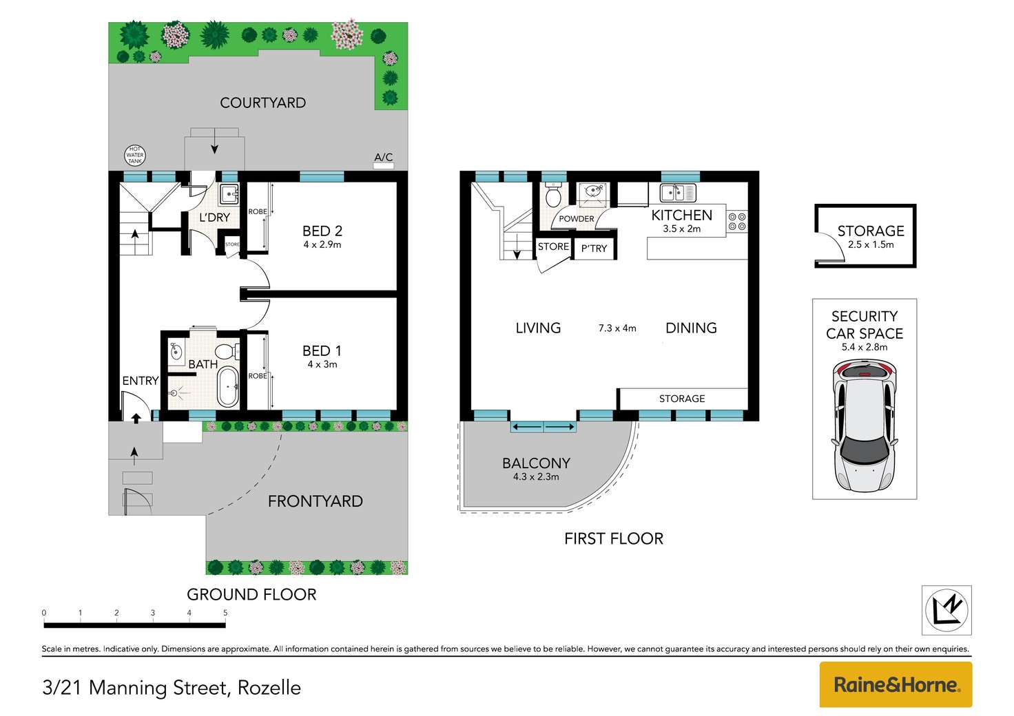 Floorplan of Homely townhouse listing, 3/21 Manning Street, Rozelle NSW 2039