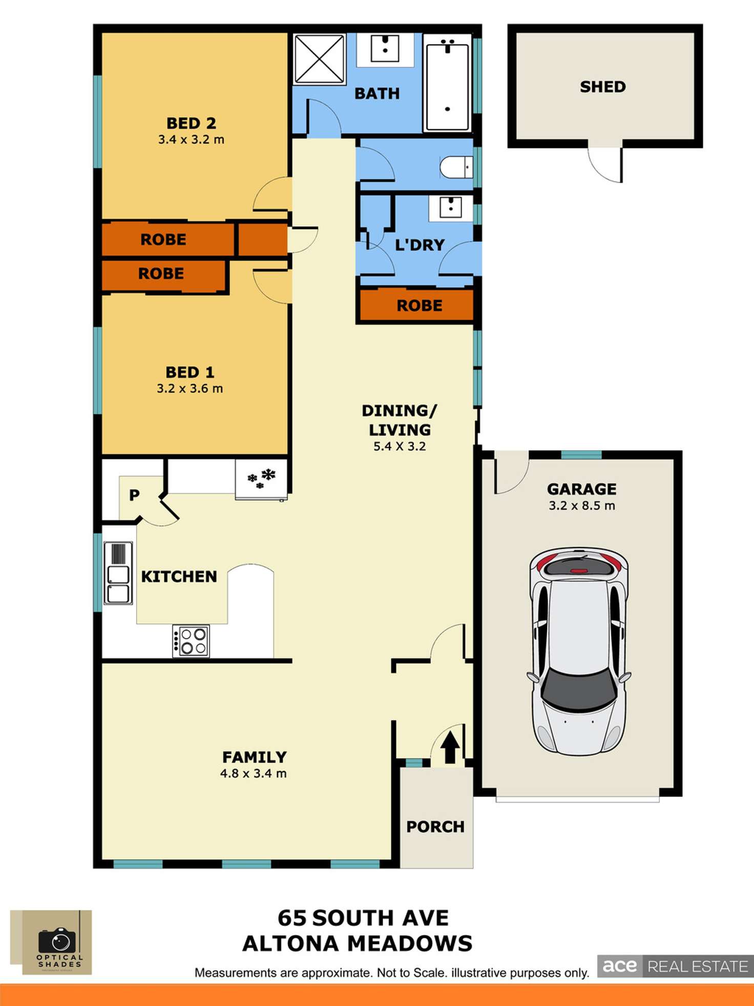 Floorplan of Homely unit listing, 65 South Avenue, Altona Meadows VIC 3028