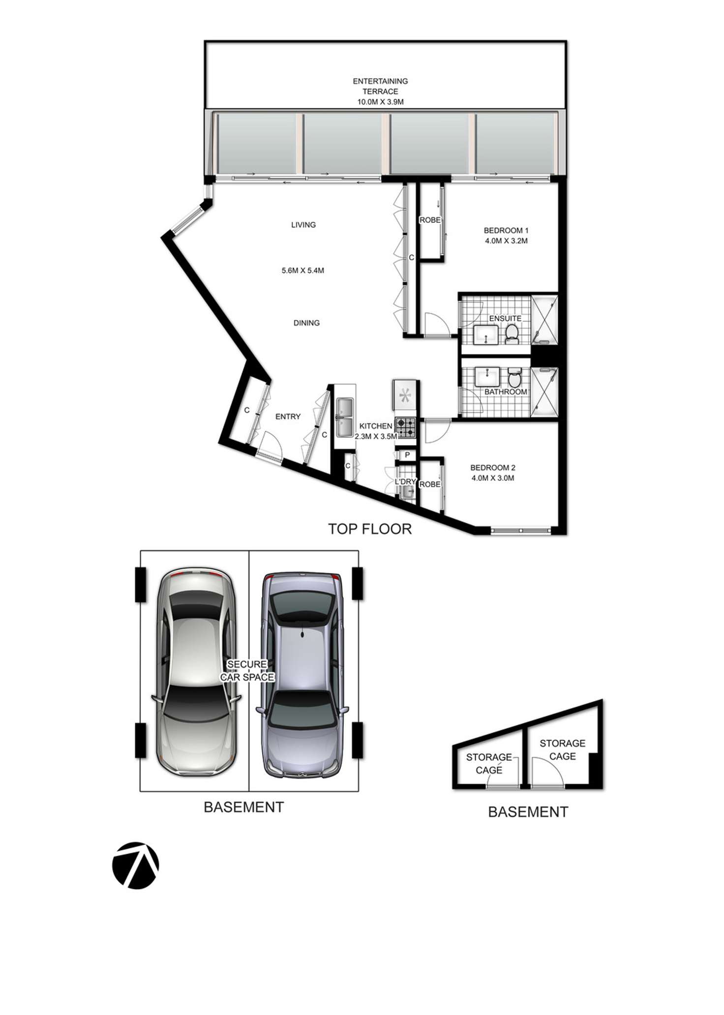 Floorplan of Homely apartment listing, 508/1-3 Jenner Street, Little Bay NSW 2036