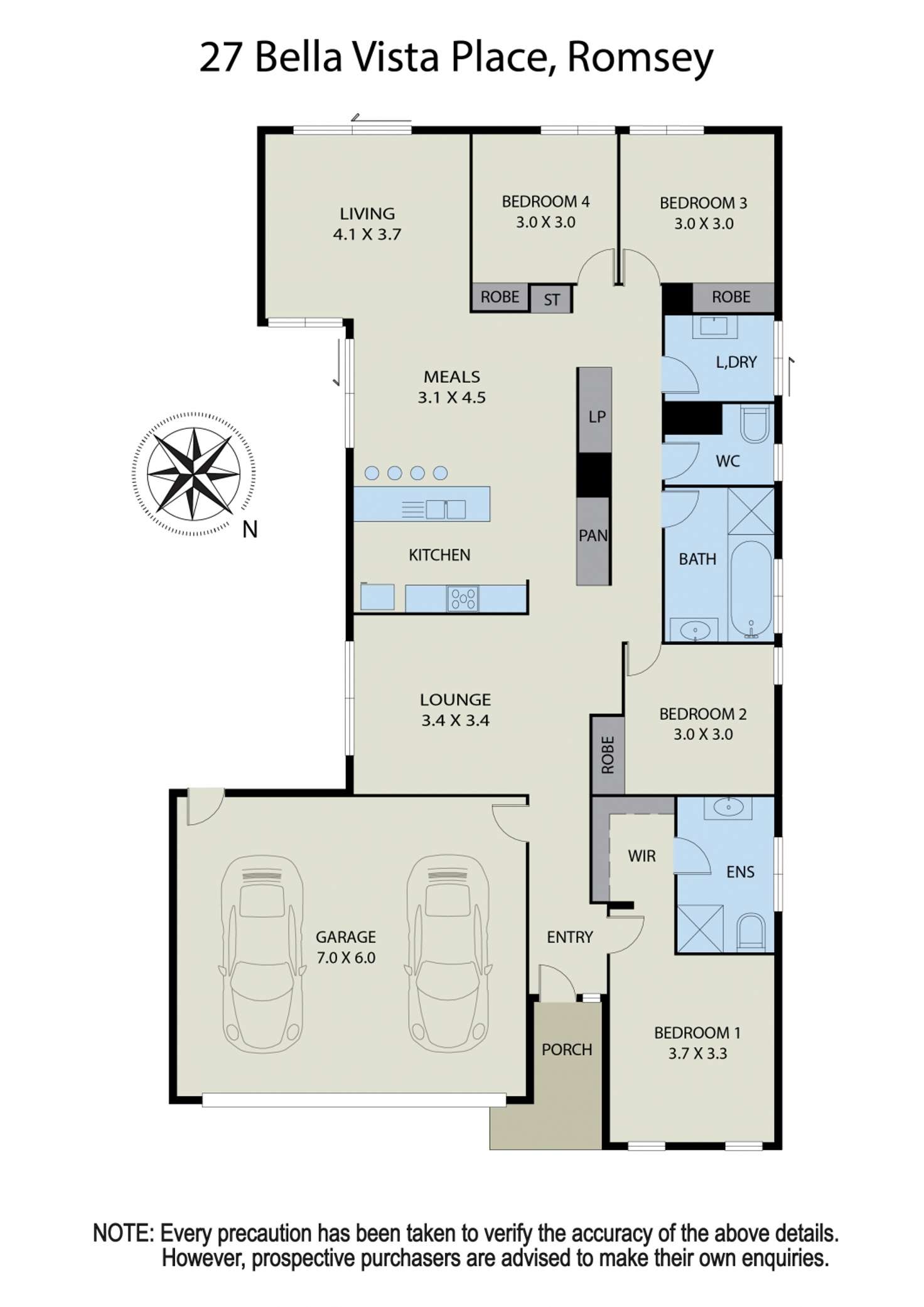 Floorplan of Homely house listing, 27 Bella Vista Place, Romsey VIC 3434