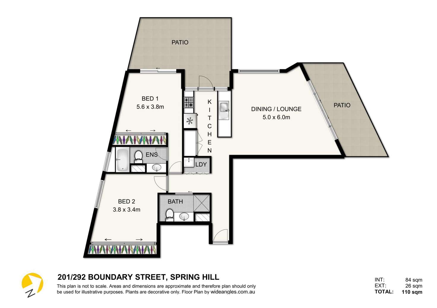 Floorplan of Homely apartment listing, 201/292 Boundary Street, Spring Hill QLD 4000