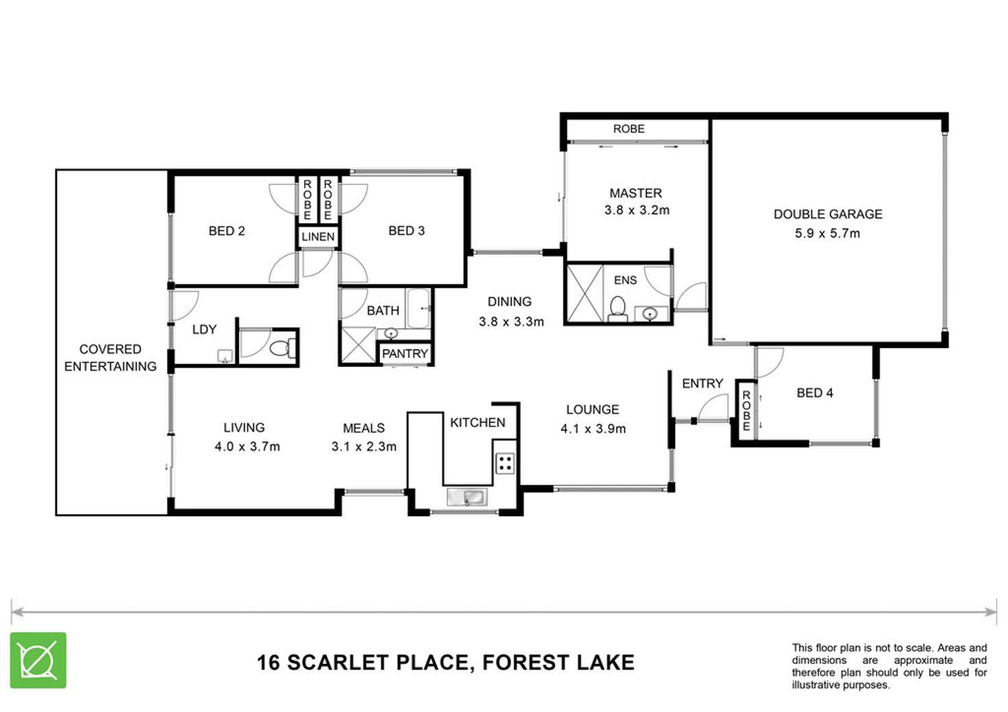 Floorplan of Homely house listing, 16 Scarlet Place, Forest Lake QLD 4078
