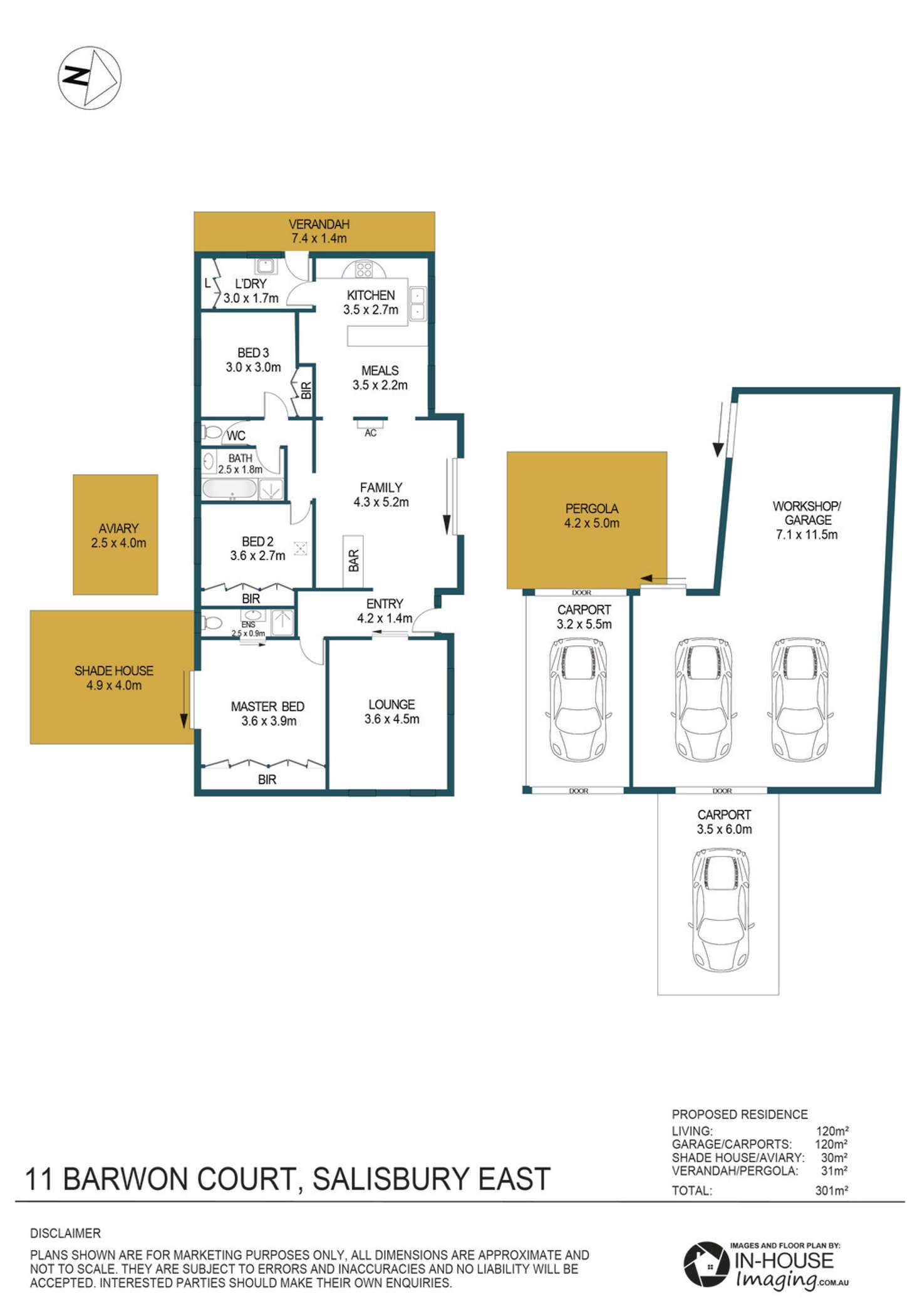 Floorplan of Homely house listing, 11 Barwon Court, Salisbury East SA 5109