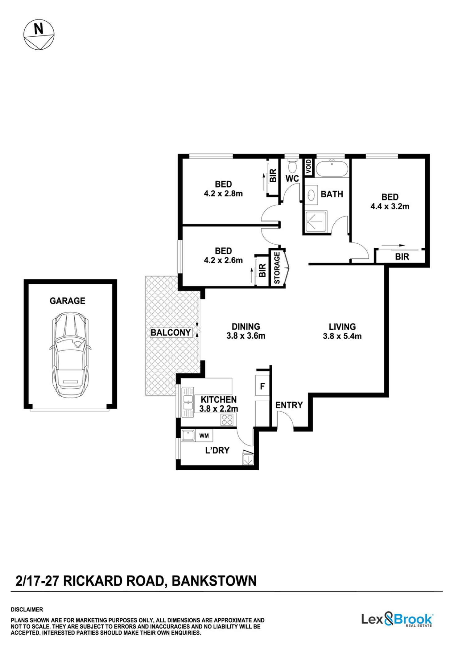 Floorplan of Homely unit listing, 2/17 Rickard Rd, Bankstown NSW 2200