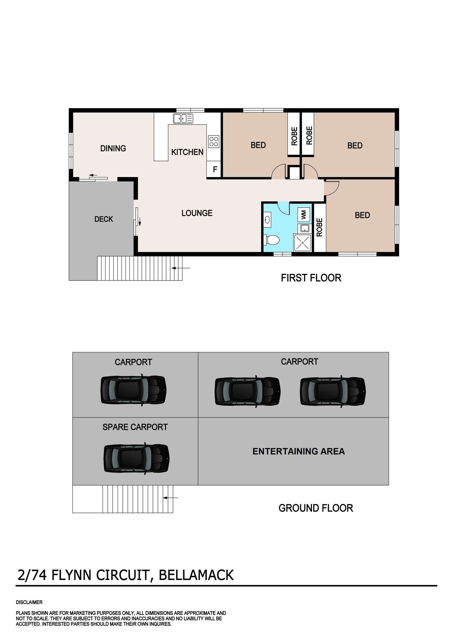 Floorplan of Homely semiDetached listing, 2/74 Flynn Circuit, Bellamack NT 832