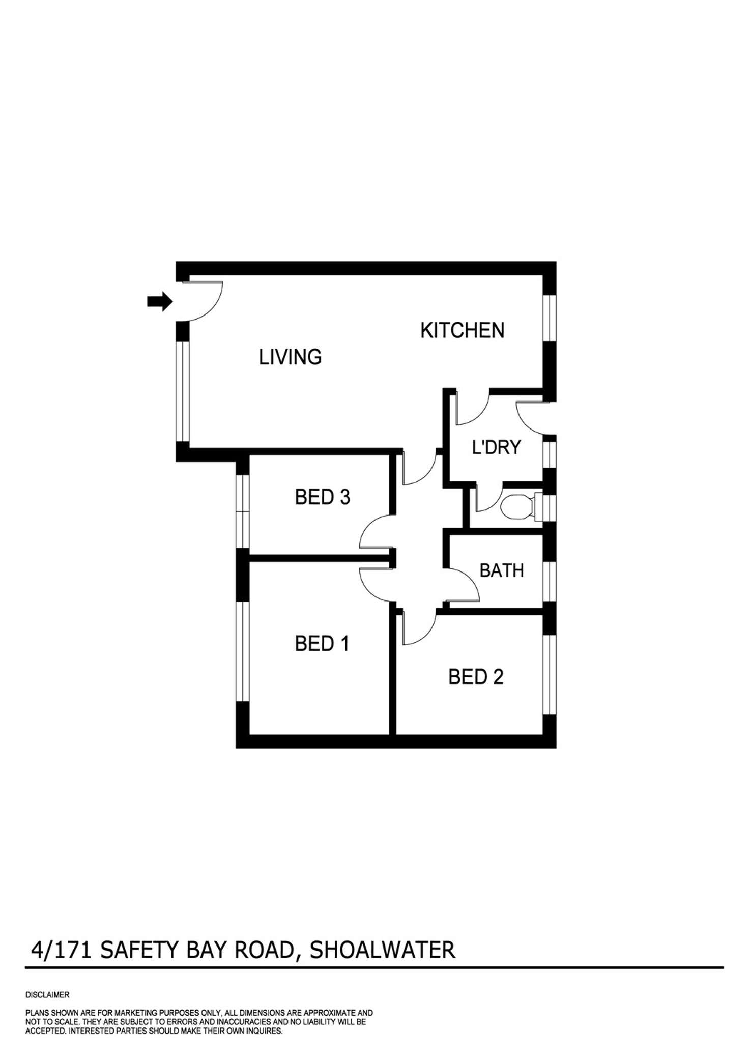 Floorplan of Homely unit listing, 4/171-173 Safety Bay Road, Shoalwater WA 6169
